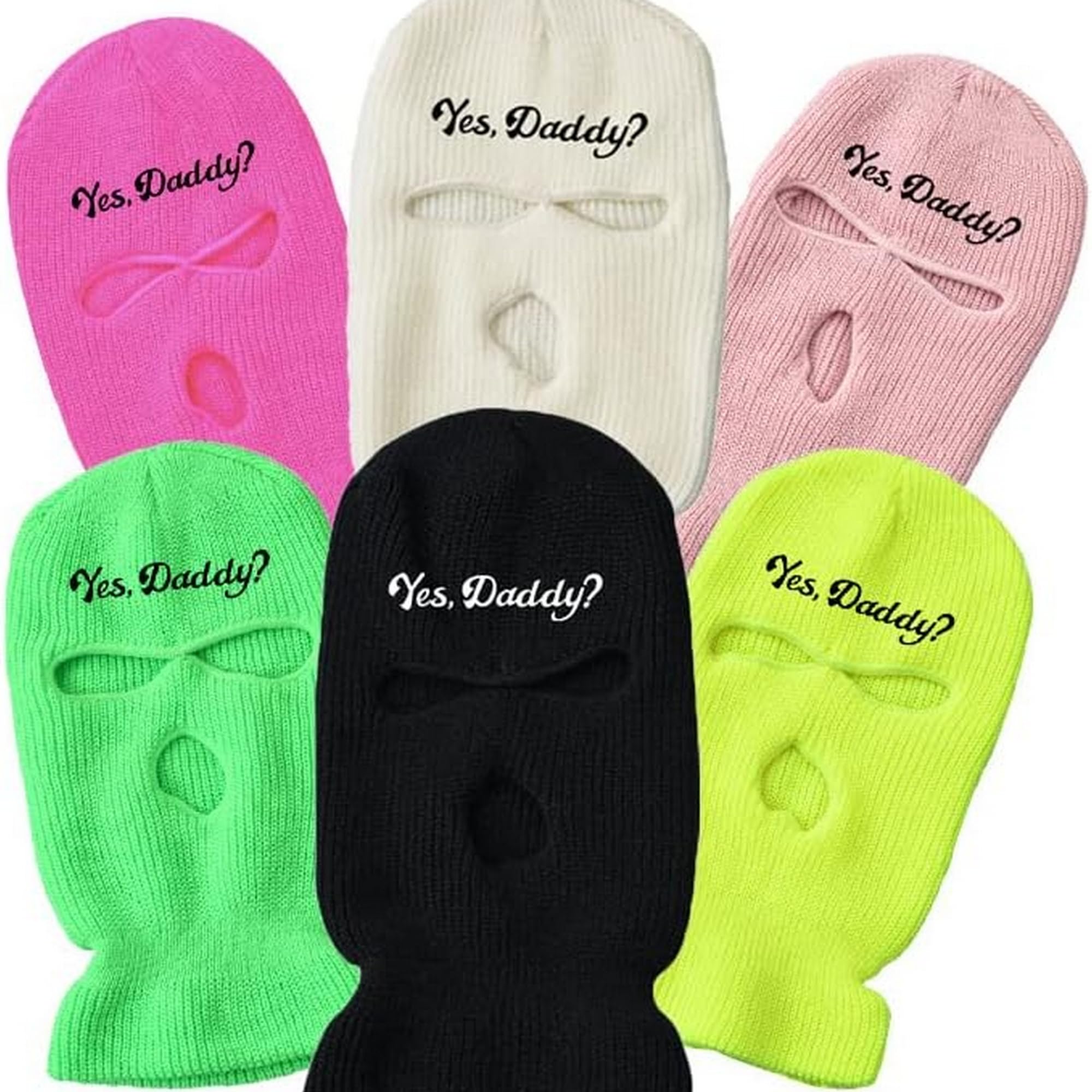 YTNKIV 3-Hole Ski Mask - Full Face Woolen Knitted Balaclava for Winter Sports - Warm Windproof Face Cover for Skiing, Snowboarding, Cycling & Outdoor Activities