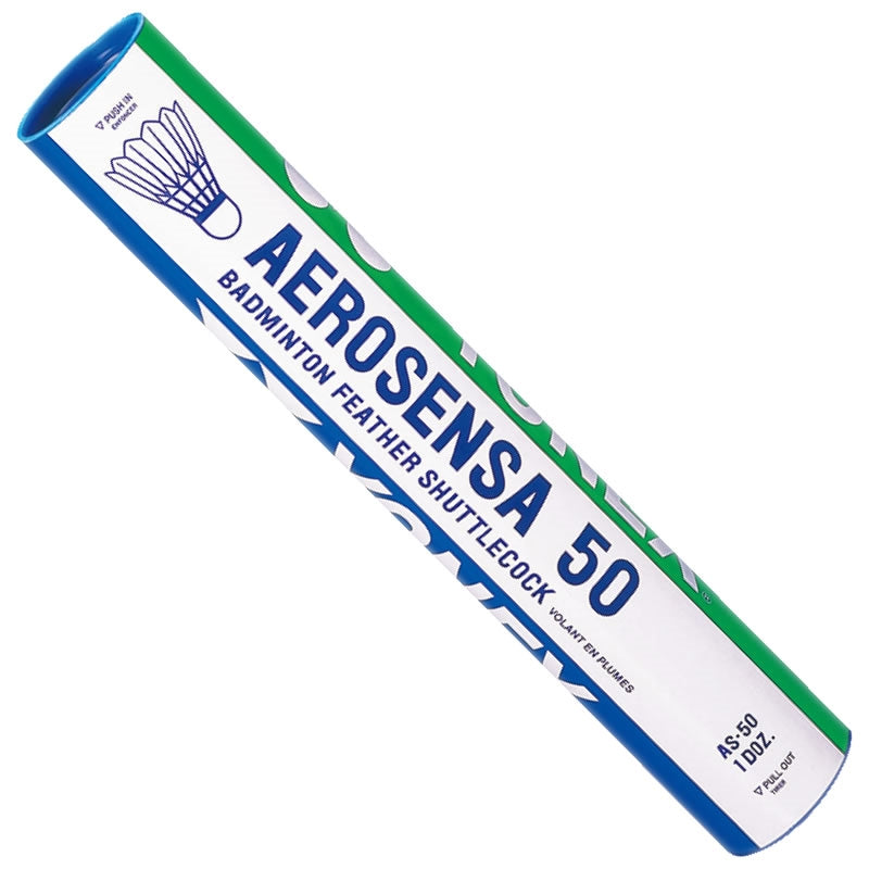 Yonex AS-50 Premium Feather Badminton Shuttlecocks - 1 Dozen (12 Pack) | Professional Grade Goose Feather Shuttlecocks for Tournament & Training | Ideal for Competitive Players & Clubs