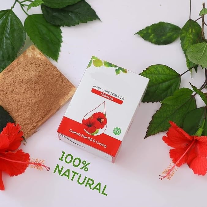 ZOOMIQUE 100% Natural Hibiscus Flower Powder for Hair Growth & Care | Herbal Hair Treatment Pack (100g) | Perfect for DIY Hair Masks, Scalp Treatments & Natural Hair Conditioning