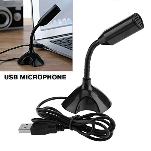 1PC USB Mini Desktop Microphone Stand for PC Laptop Computer Notebook - Clear Sound Quality for Online Meetings, Gaming, Podcasting & Video Recording