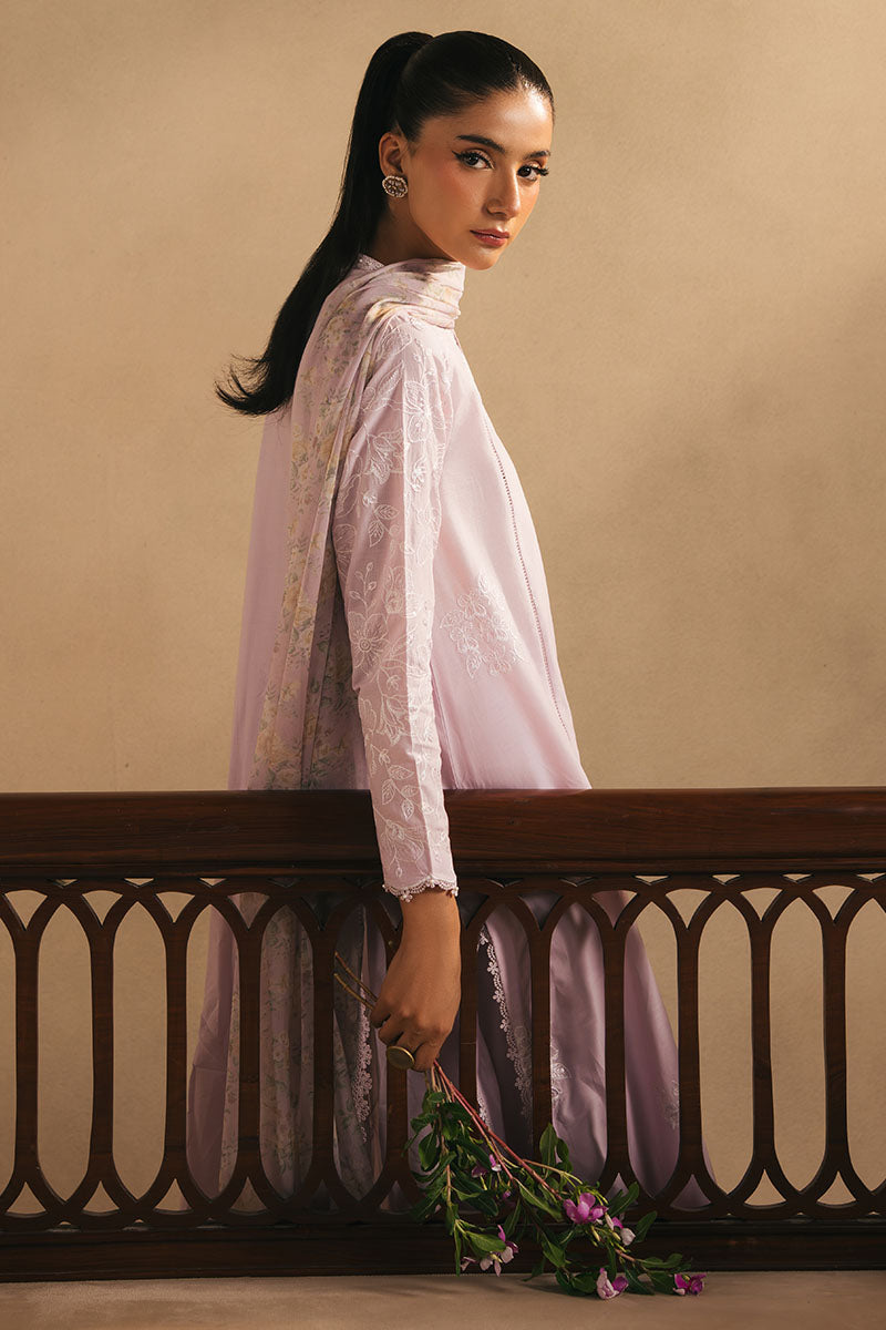 LAVENDER DREAM 3-Piece Embroidered Lawn Suit for Women | Floral Summer Outfit | Perfect for Weddings, Garden Parties & Casual Wear