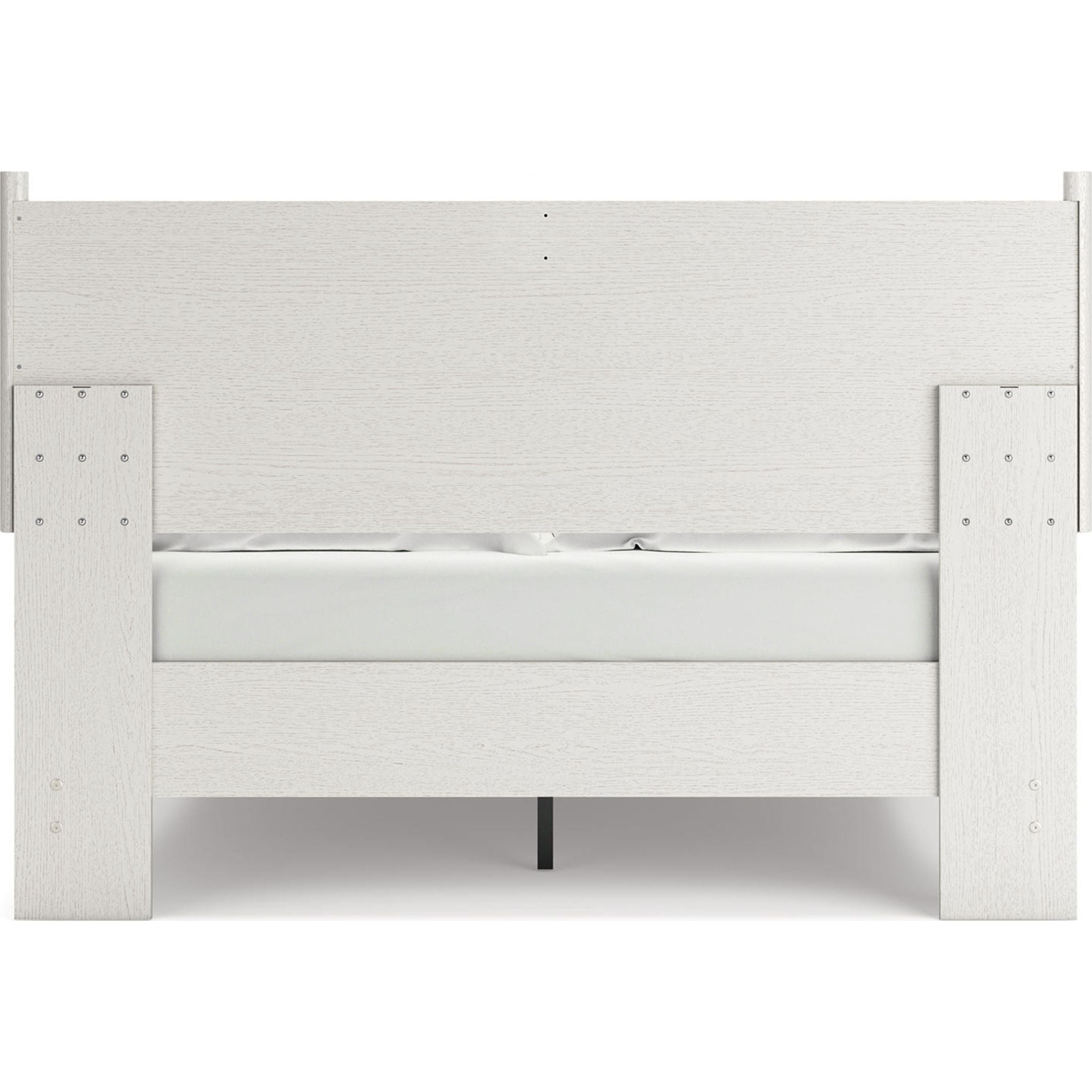 Aprilyn Queen Panel Bed - White Wooden Frame with Upholstered Headboard - Perfect for Master Bedroom, Guest Room & Modern Home Decor