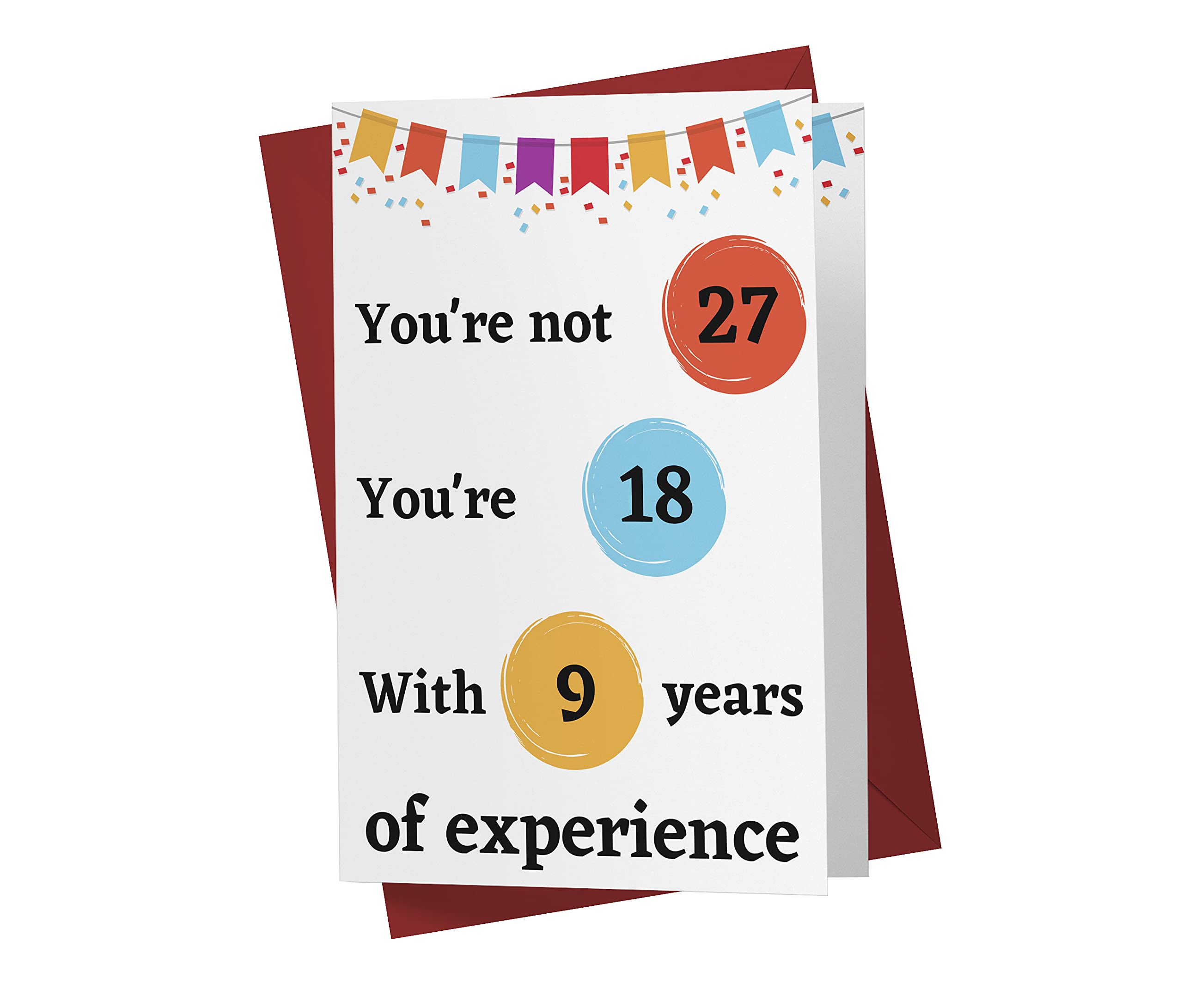 Funny 27th Birthday Card with Envelope - Perfect for Gifts & Celebrations