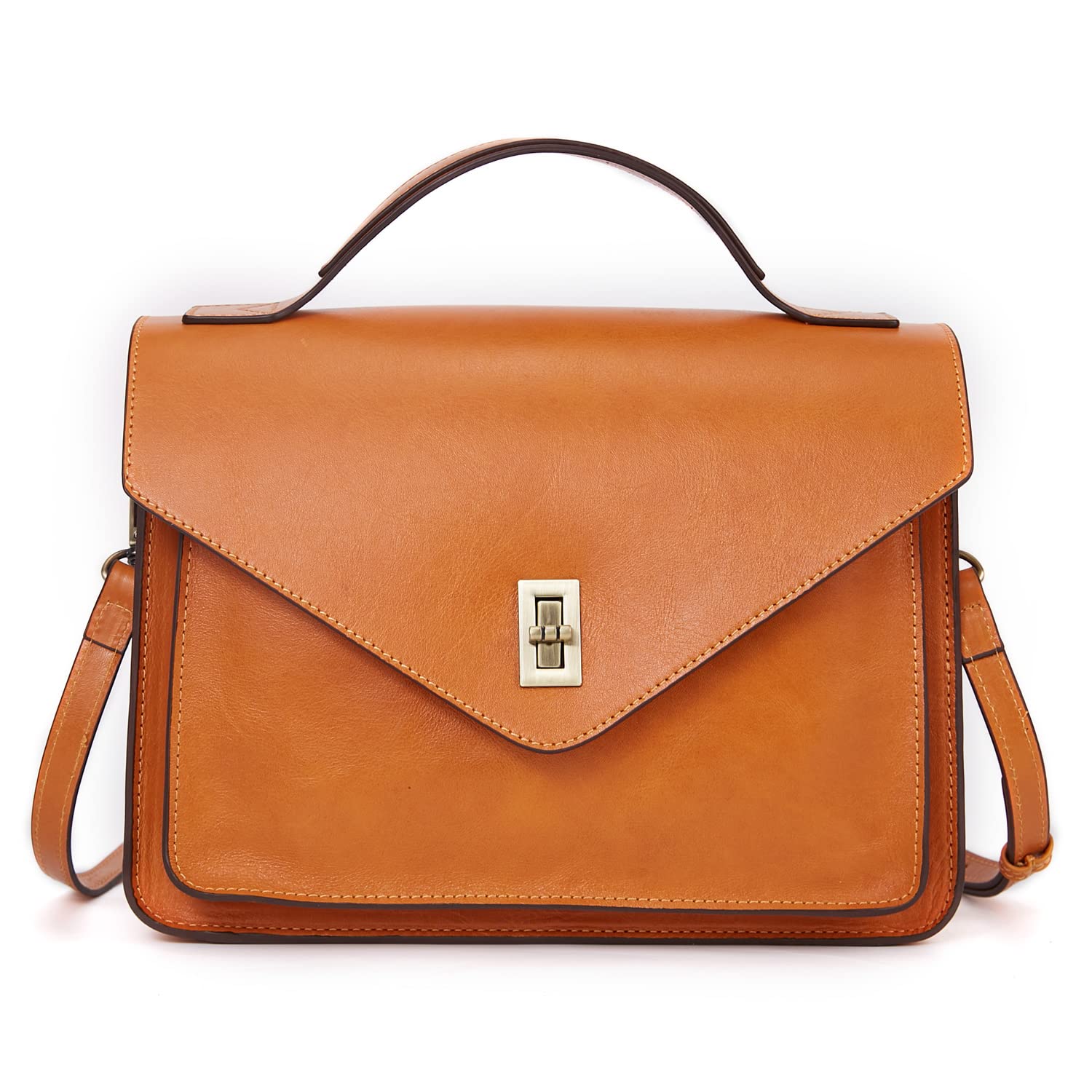 BOYATU Genuine Leather Handbag for Women - Vintage Top Handle Designer Purse, Shoulder Bag for Work, Travel & Everyday Use