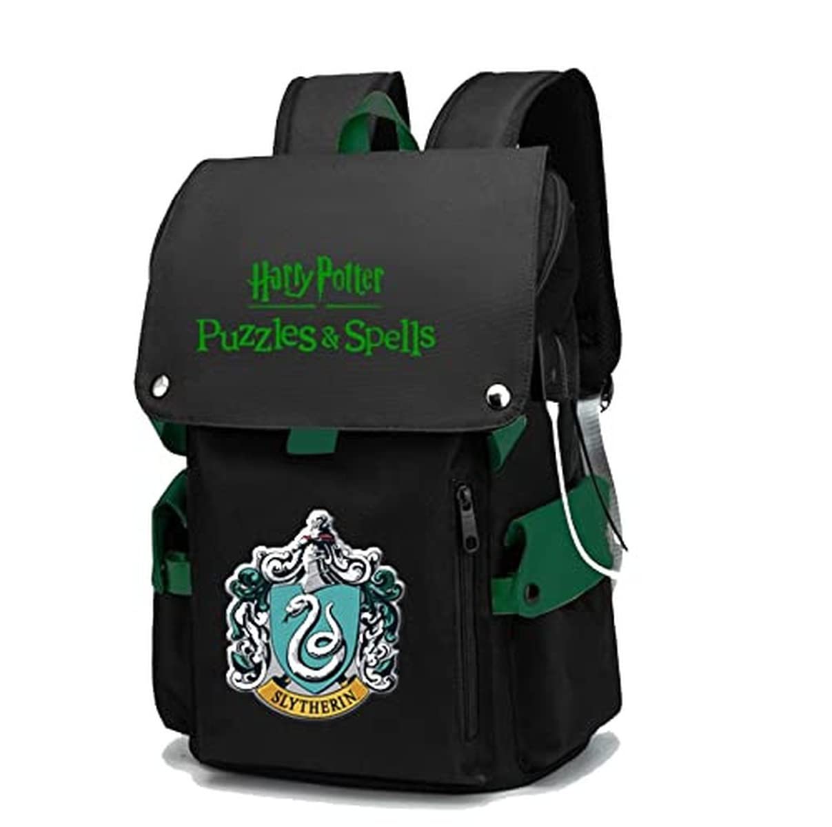 Anime Backpack for Men & Women - Large Capacity Cartoon Bookbag with USB Charging Port, Waterproof Travel Daypack for School, Work & Cosplay (Green) | Perfect for Anime Fans, College Students & Commuters