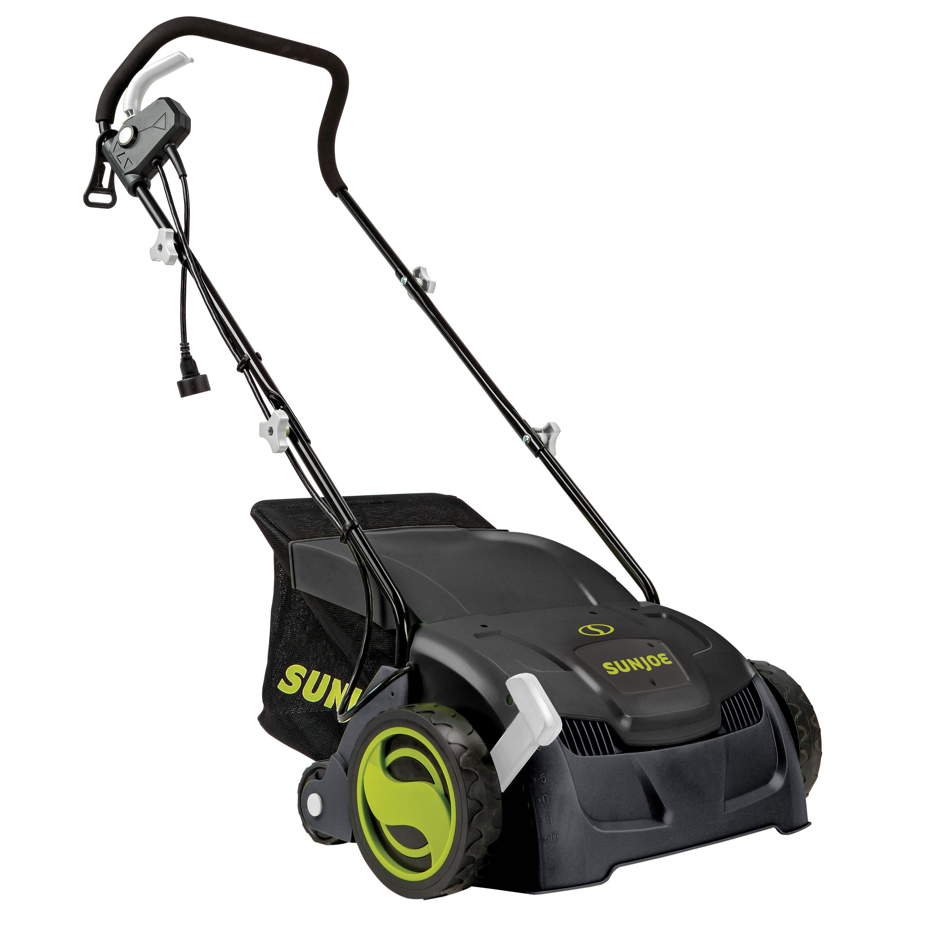 Sun Joe AJ801E 12.6-Inch 12-Amp Electric Lawn Dethatcher and Scarifier with Collection Bag - Perfect for Removing Thatch, Aerating Soil, and Revitalizing Your Lawn | Ideal for Home Lawn Care and Yard Maintenance