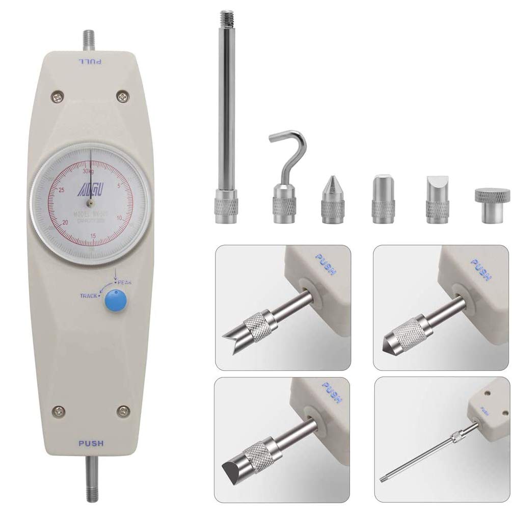 BAOSHISHAN 500N/50KG Mechanical Push Pull Gauge Force Meter Tester - Dial Indicator for Tension & Compression Testing - Perfect for Industrial, Laboratory, and Quality Control Applications