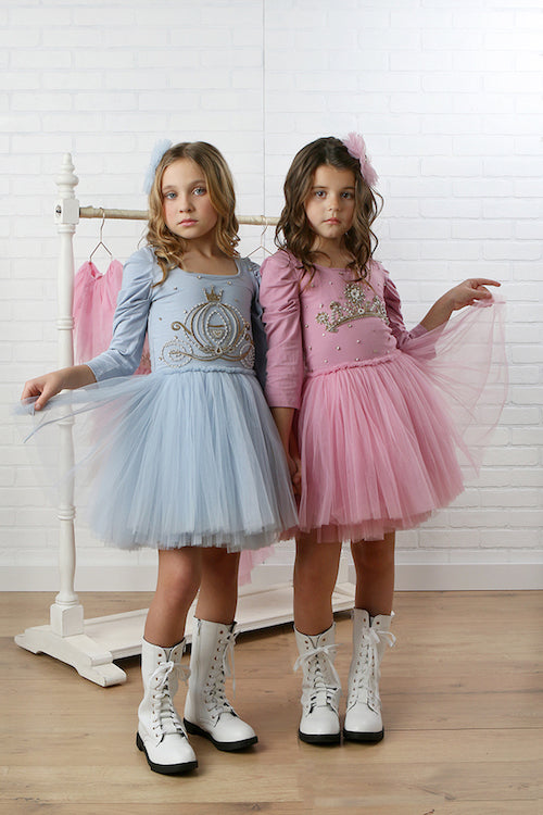Princess Tutu Dress for Girls - Sparkly Ballet Skirt with Tulle Layers for Dance Recital, Birthday Party & Dress Up Play