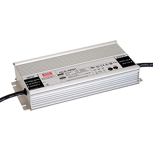 Mean Well HLG-480H-42A 480W LED Power Supply with Adjustable Output (42V 11.4A) - for LED Lighting, Grow Lights & Commercial Applications