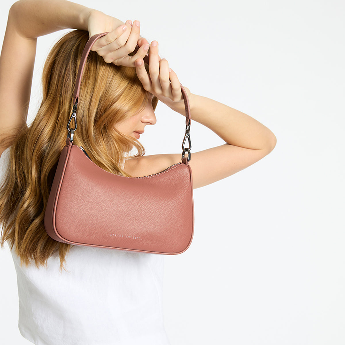Genuine Leather Strap Short in Dusty Rose - Stylish and Comfortable for Everyday Wear, Casual Outfits, and Outdoor Activities