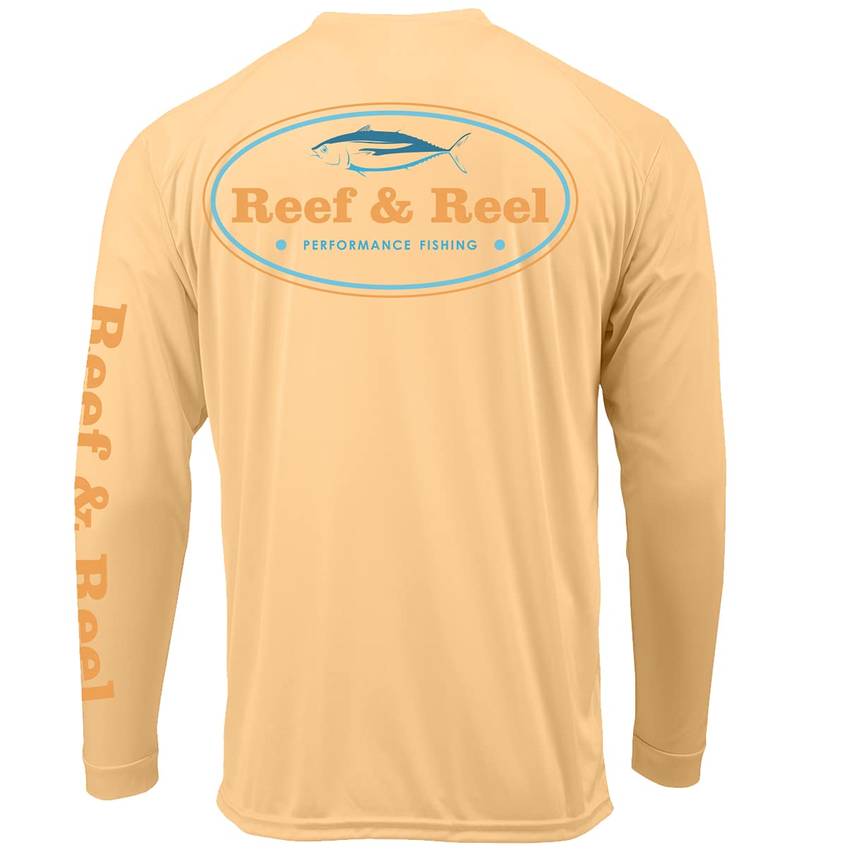 Reef & Reel Tuna UPF 50+ Men's Long Sleeve Performance Fishing Shirt - Sun Protection for Outdoor Activities, Boating, and Beach Wear