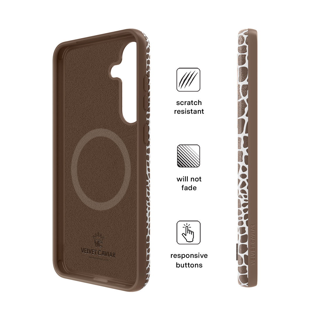 Himalayan Salt Crystal Crocodile Pattern Samsung Phone Case - Protective & Stylish Cover for Samsung Galaxy S21/S22/S23 - Perfect for Outdoor Adventures, Travel & Daily Use