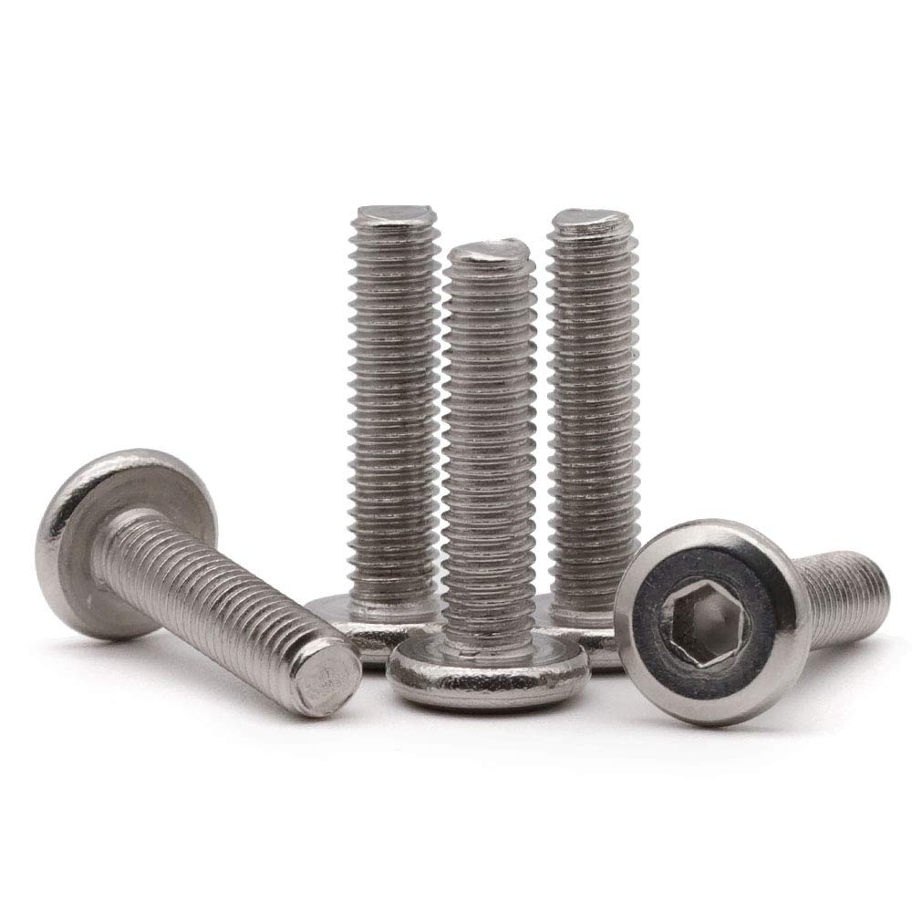1/4-20 x 1 Inch (30 PCS) 304 Stainless Steel 18-8 Flat Head Socket Cap Screws - Full Thread Binding Bolts for Furniture Assembly, DIY Projects & Metal Connections