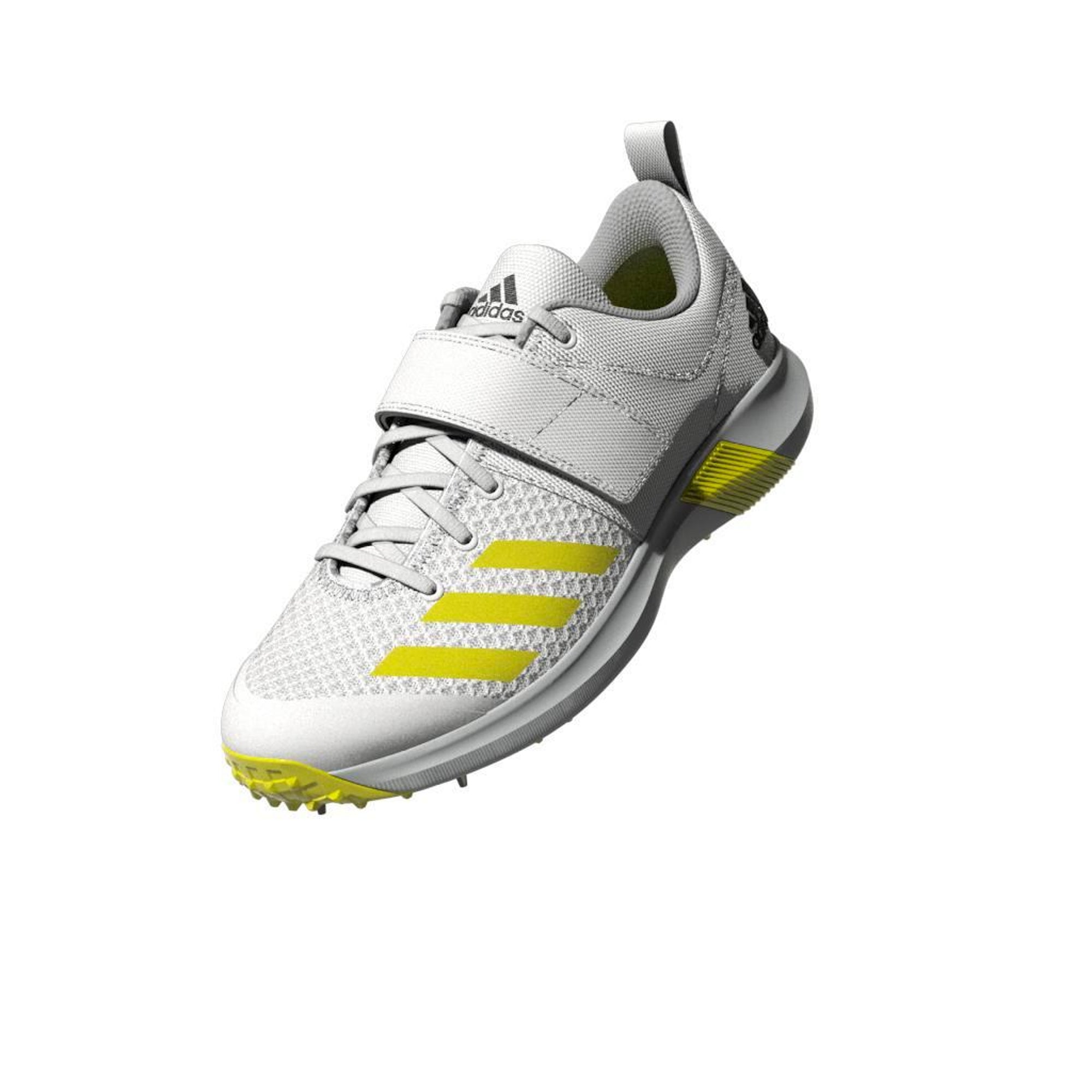 Adidas Adipower Vector Cricket Shoes - White & Yellow | Lightweight & Durable for Professional Cricket Matches & Training