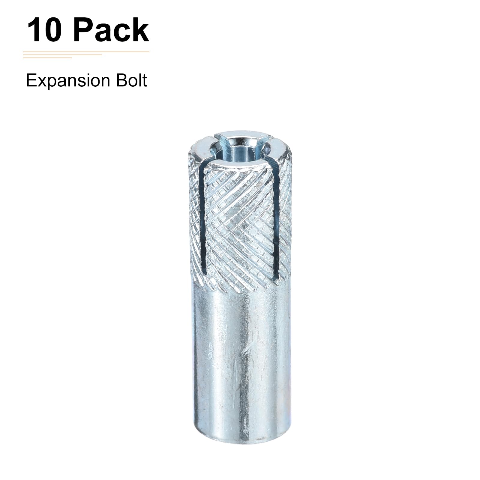 M8 x 30mm Drop-in Anchors - 10 Pack - Heavy Duty Carbon Steel Sleeve Anchors for Drywall, Hollow Bricks & Plaster - Expansion Anchors for Secure Mounting (Silver) - Perfect for Shelves, TV Brackets & Fixture Installation