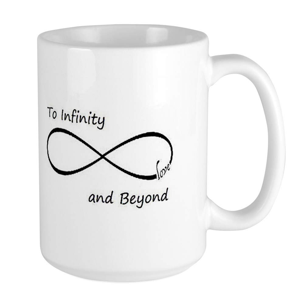 Infinity Symbol Coffee Mug - 15 oz Large White Ceramic Cup for Tea, Coffee & Hot Drinks - Perfect for Home, Office & Gifts