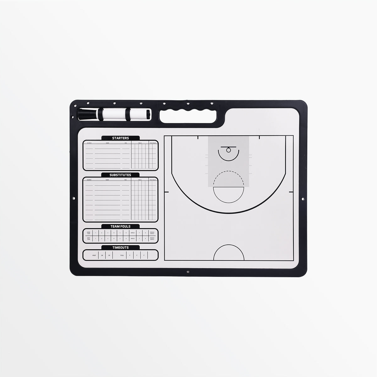 CS Basketball Coaching Board - Dry Erase Playbook for Coaches & Players - Perfect for Practice, Game Strategies & Team Drills