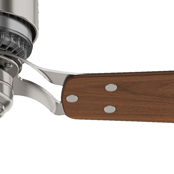Casablanca Tribeca 60 Inch Ceiling Fan with Light - Brushed Nickel/Walnut Finish - Energy Efficient & Quiet - Perfect for Living Room, Bedroom, or Office