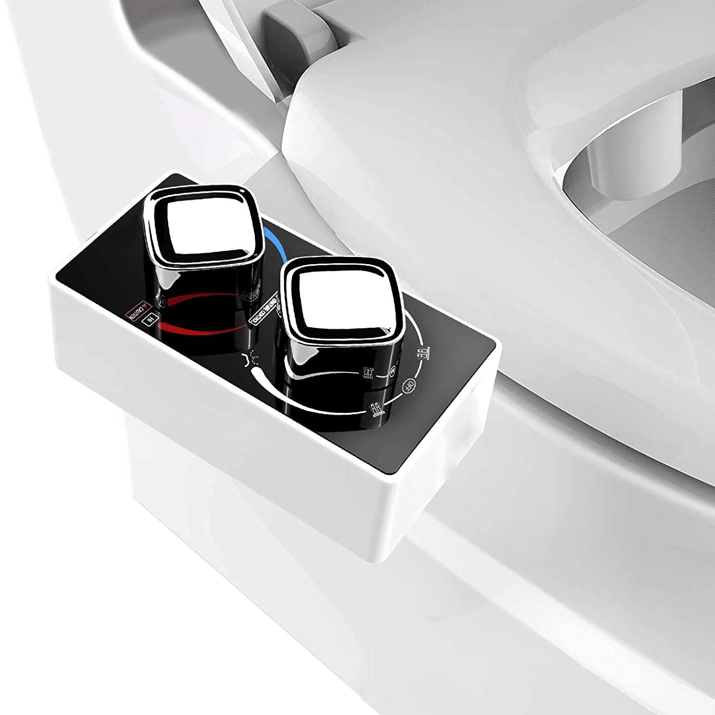 Premium Bidet Attachment for Toilet Seat - Dual Nozzle with Warm & Cold Water - Non-Electric Self-Cleaning System - Adjustable Pressure & Feminine Wash Kit - Perfect for Bathroom Hygiene & Comfort (Ideal for Home, RV, and Elderly Use)