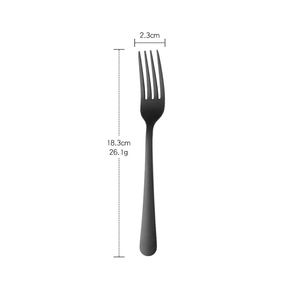 Premium 12-Piece Stainless Steel Dinner Fork Set - Elegant Black Flatware for Home, Restaurant, Wedding & Party Use - Durable & Stylish Cutlery for Everyday Dining & Special Occasions