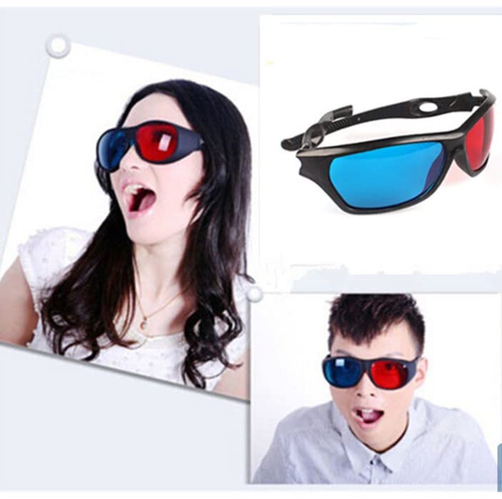 3D Glasses for Movies & Games - 3 Pack Ergonomic Red-Blue 3D Glasses with Foldable Design | Home Theater, Gaming, 3D Movie Night, VR Experiences