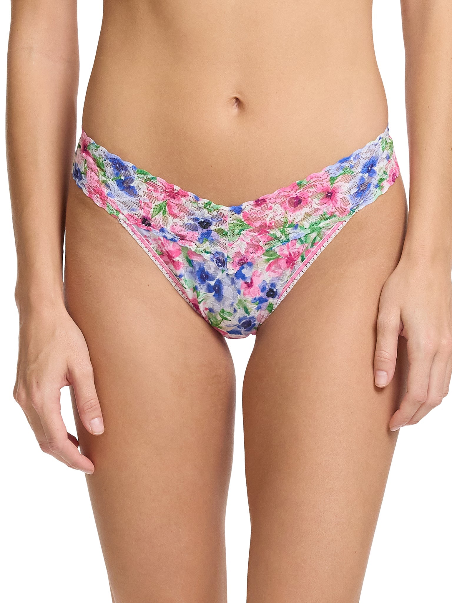 Printed Signature Lace® Original Rise Thong - Soft Comfortable Women's Underwear for Everyday Wear & Special Occasions