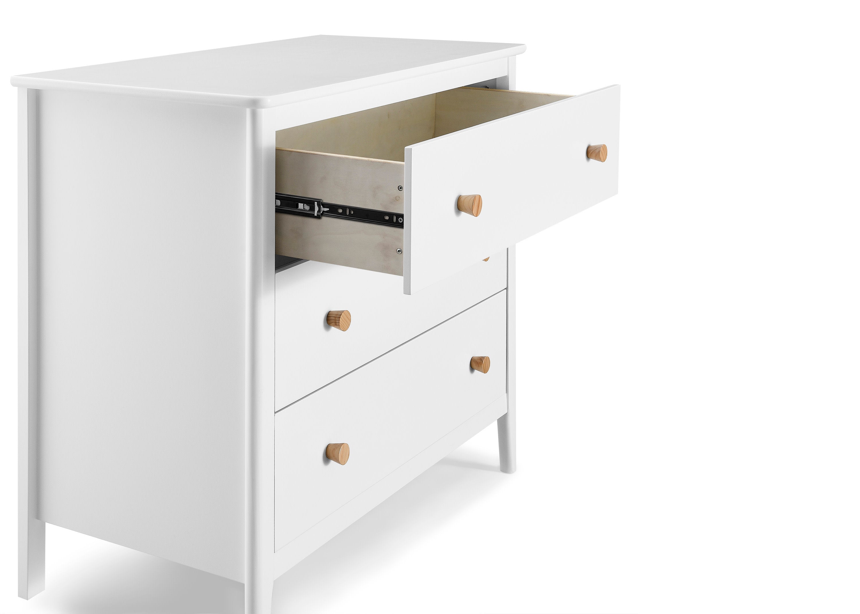 Casey 3 Drawer Dresser with Interlocking Drawers - Sturdy Bedroom Storage Furniture for Clothes & Accessories - Perfect for Kids Room, Nursery or Dorm Organization