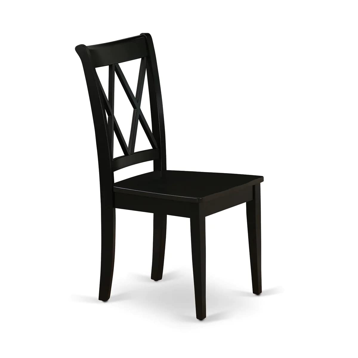 East West Furniture 5-Piece Black Dining Table Set with Butterfly Leaf - 32x54 Inch Rectangle Kitchen Table & 4 Chairs - Perfect for Small Spaces, Breakfast Nooks & Compact Dining Areas