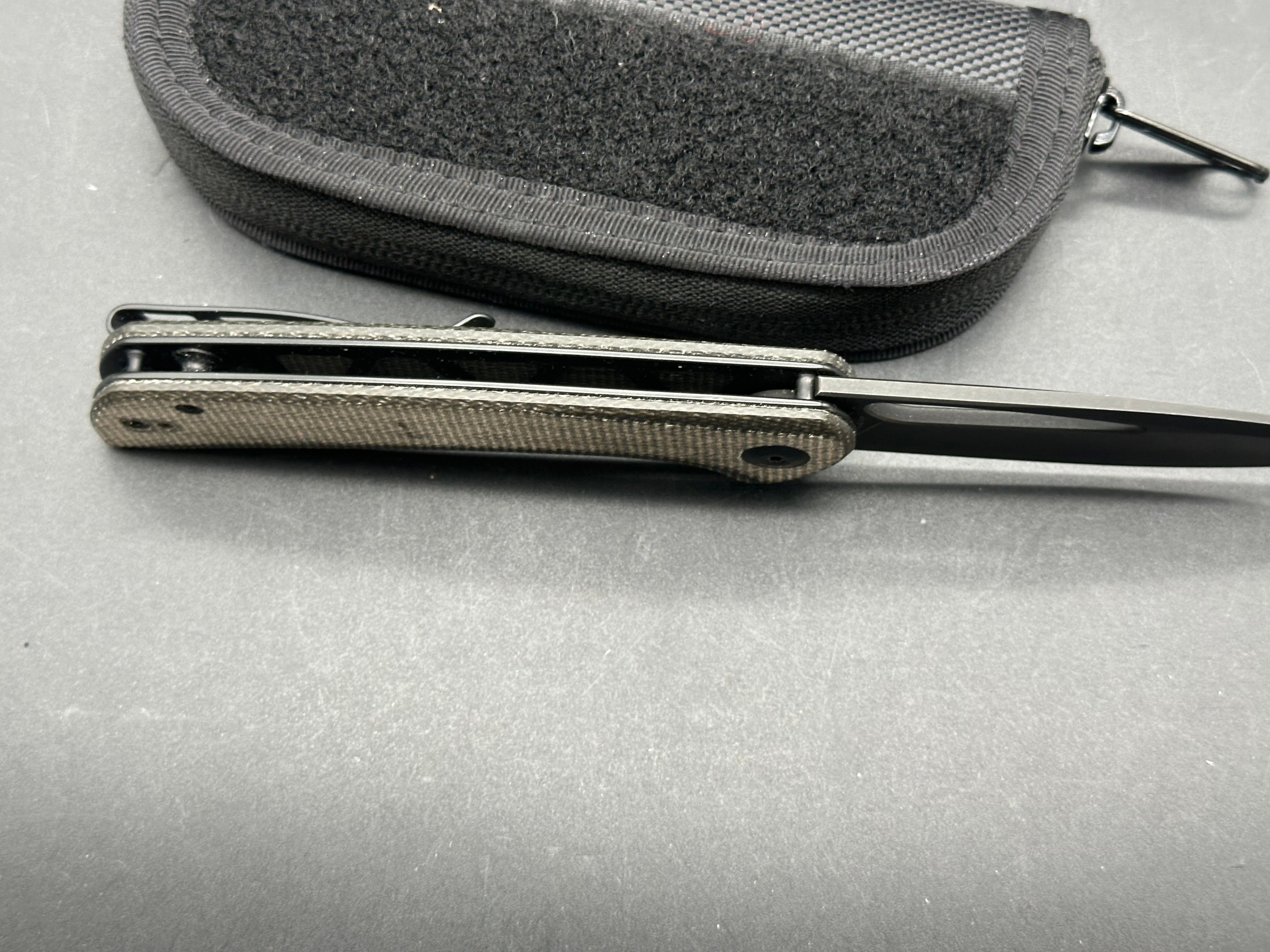 SENCUT Honoris Flipper Knife - Black Micarta Handle, 3.47