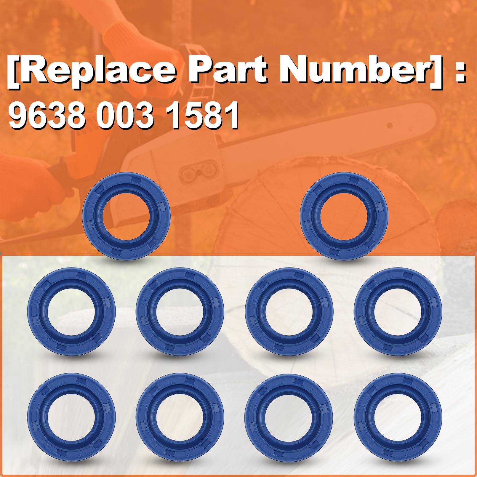 Stihl BR500 BR550 BR600 BR700 Backpack Blower Crankshaft Oil Seal Kit - 10 Pack Replacement Seals for Professional Landscaping & Yard Maintenance
