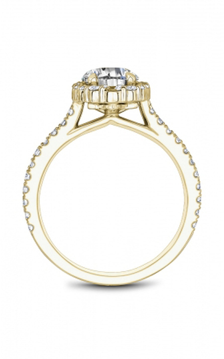 Noam Carver B521 01YA Bridal Engagement Ring - 14K White Gold Diamond Wedding Band for Women - Perfect for Proposals, Anniversaries & Romantic Occasions