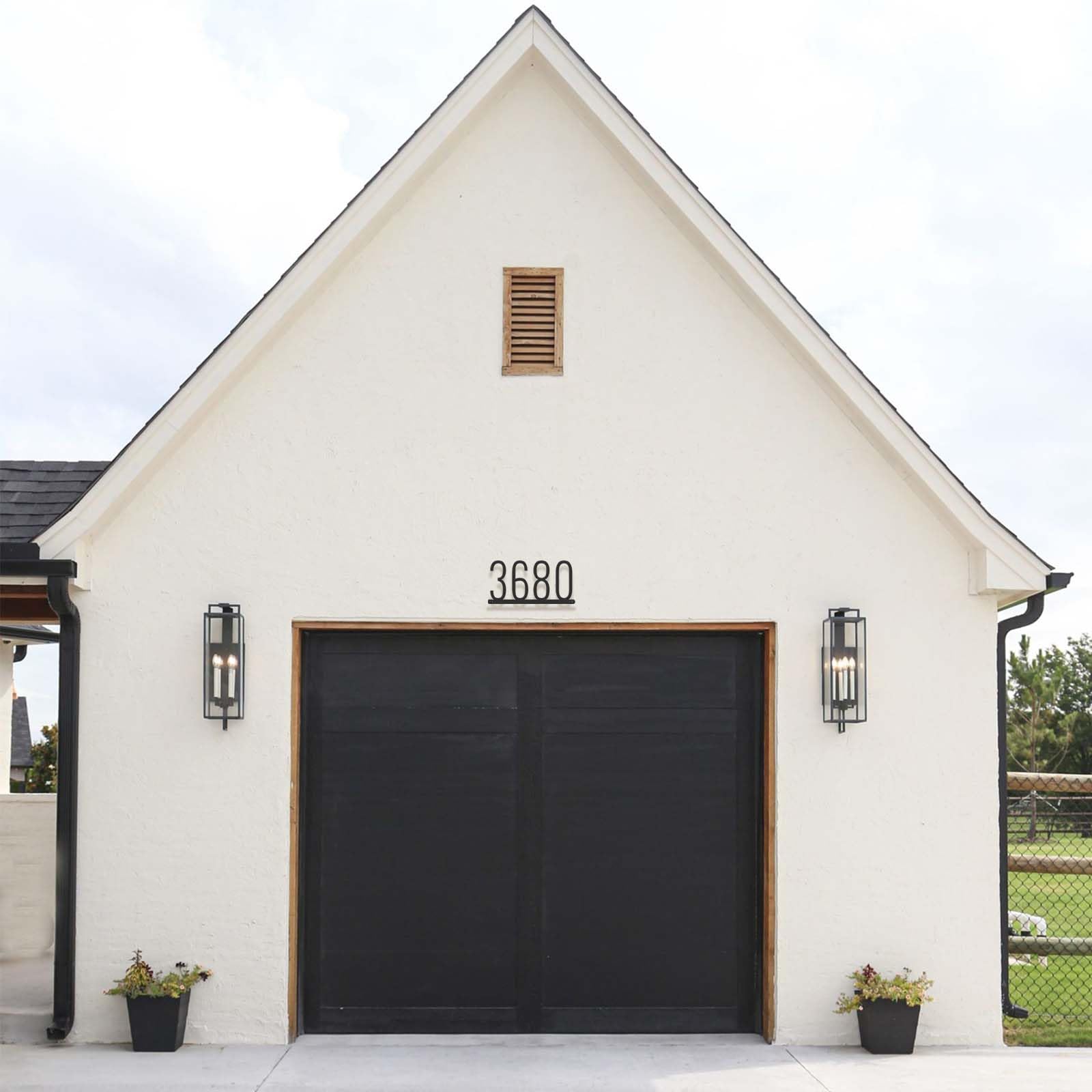 Custom Modern Metal House Numbers for Outdoor - Personalized Address Plaque Sign with Large Numbers - Durable Weatherproof Design for Home & Business (Perfect for Front Door, Mailbox, or Fence)