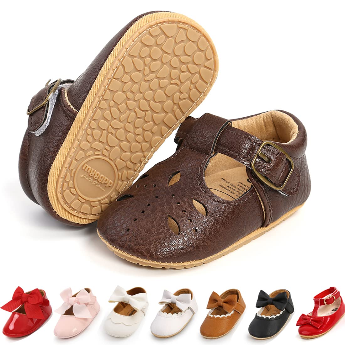 Premium Baby Girl Walking Shoes - Soft Sole Mary Jane Shoes for Infants & Toddlers | First Steps, Prewalkers, Wedding & Special Occasion Outfits