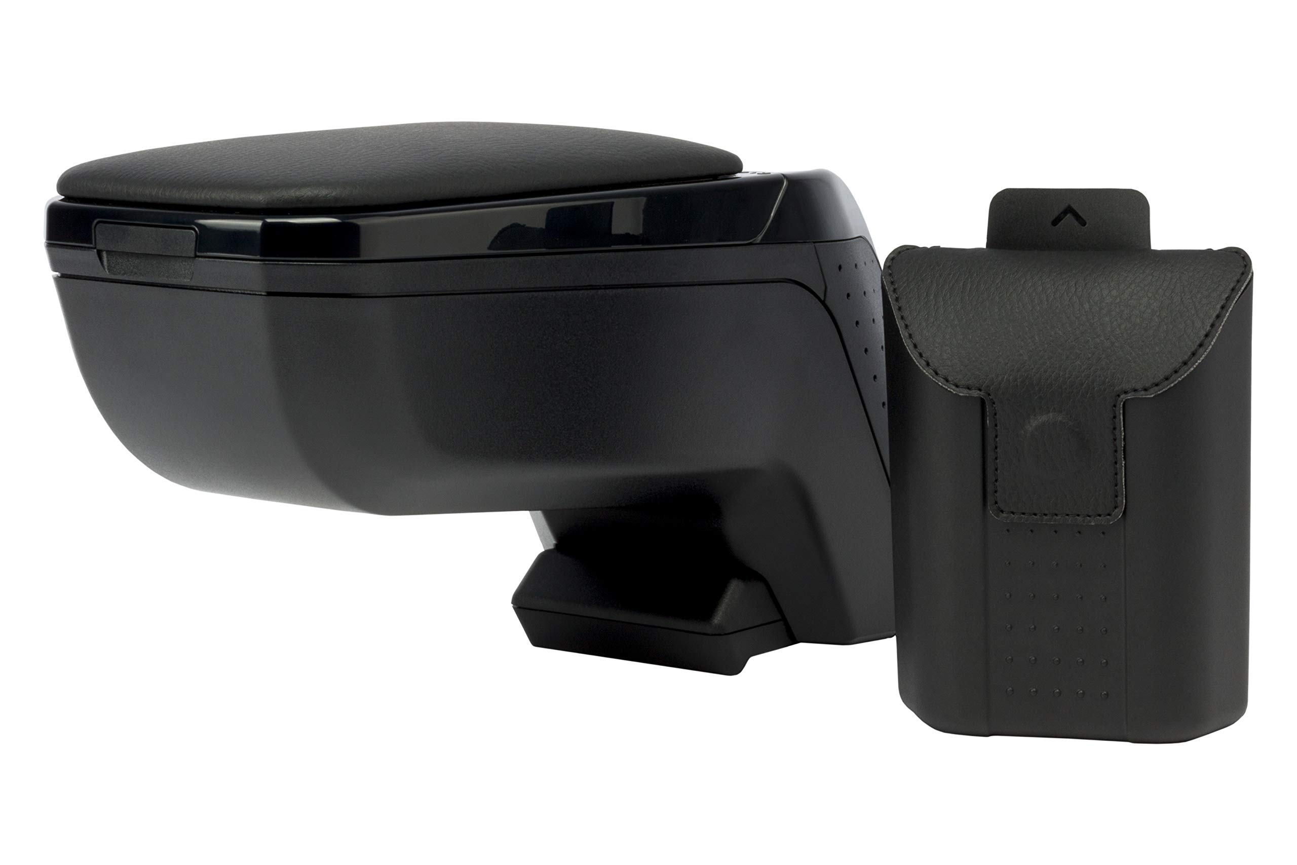 Dacia Lodgy (2018-) Black Foldable Armrest with Storage Compartment - 2 Pack Car Accessories for Comfort & Organization - Perfect for Road Trips & Long Drives
