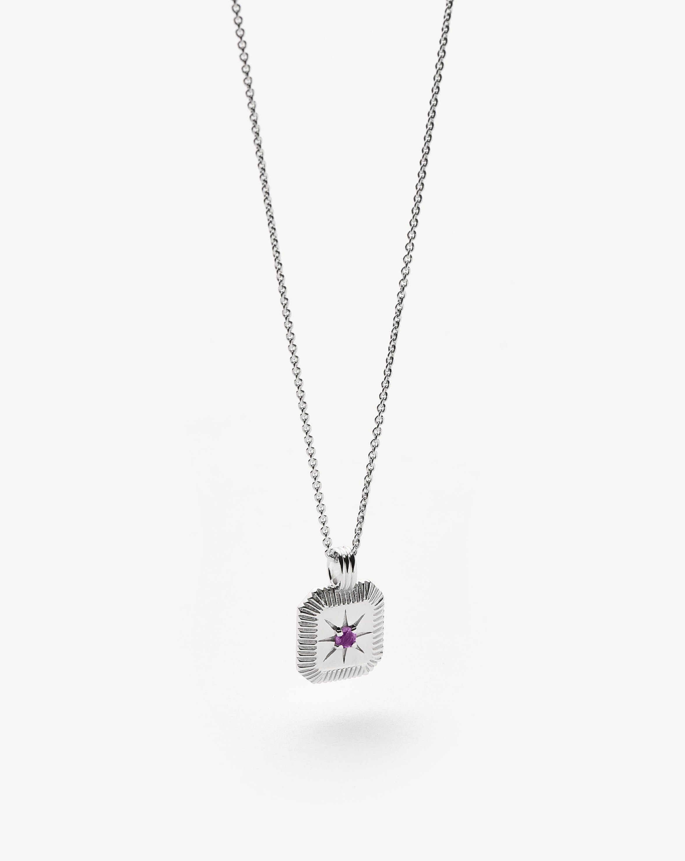 February Birthstone Pendant Necklace - Genuine Amethyst Jewelry for Women | Elegant Gift for Valentine's Day, Anniversary & Birthday Celebrations