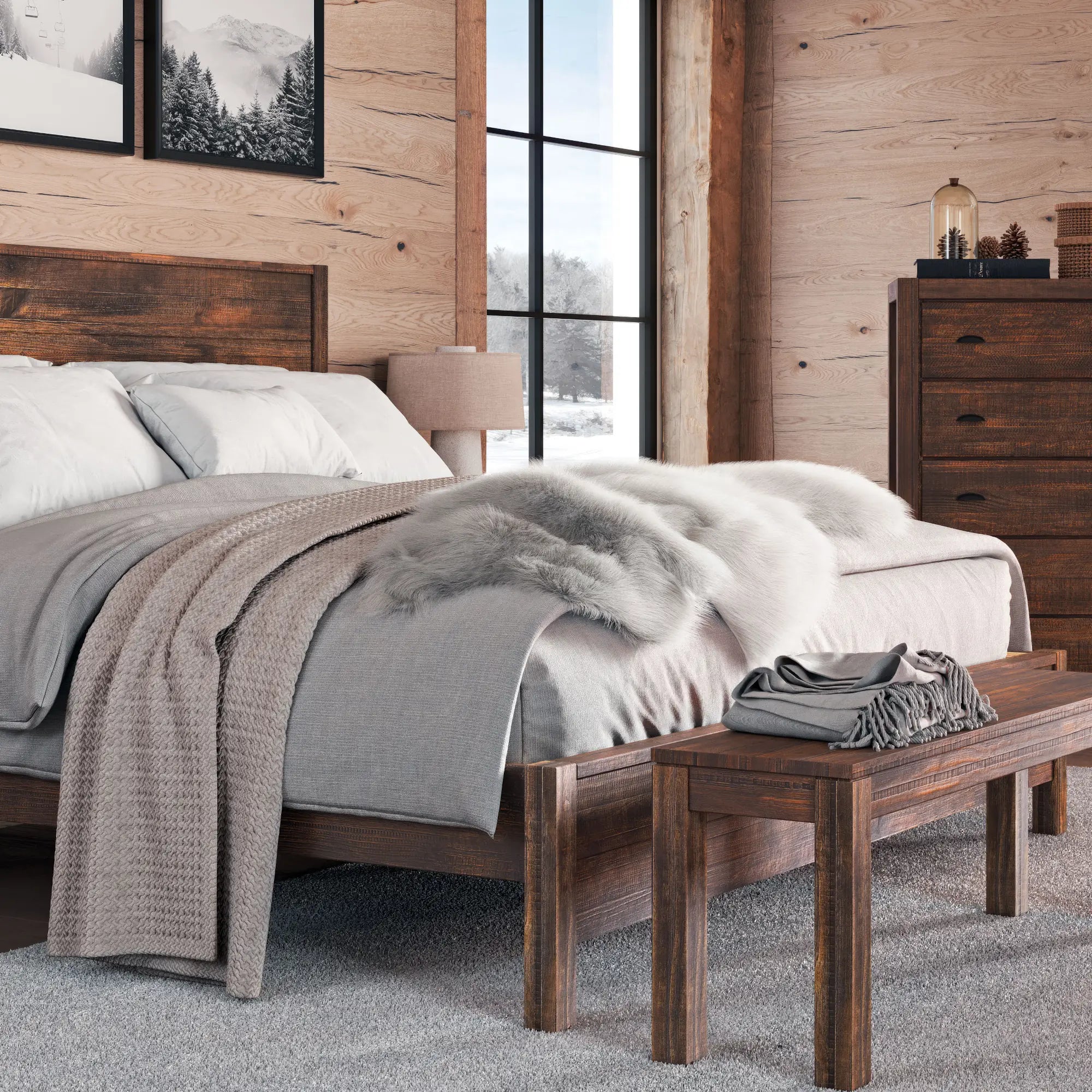 Montauk Solid Wood Bench - Durable & Stylish Entryway, Dining, or Garden Seating for Home & Outdoor Use