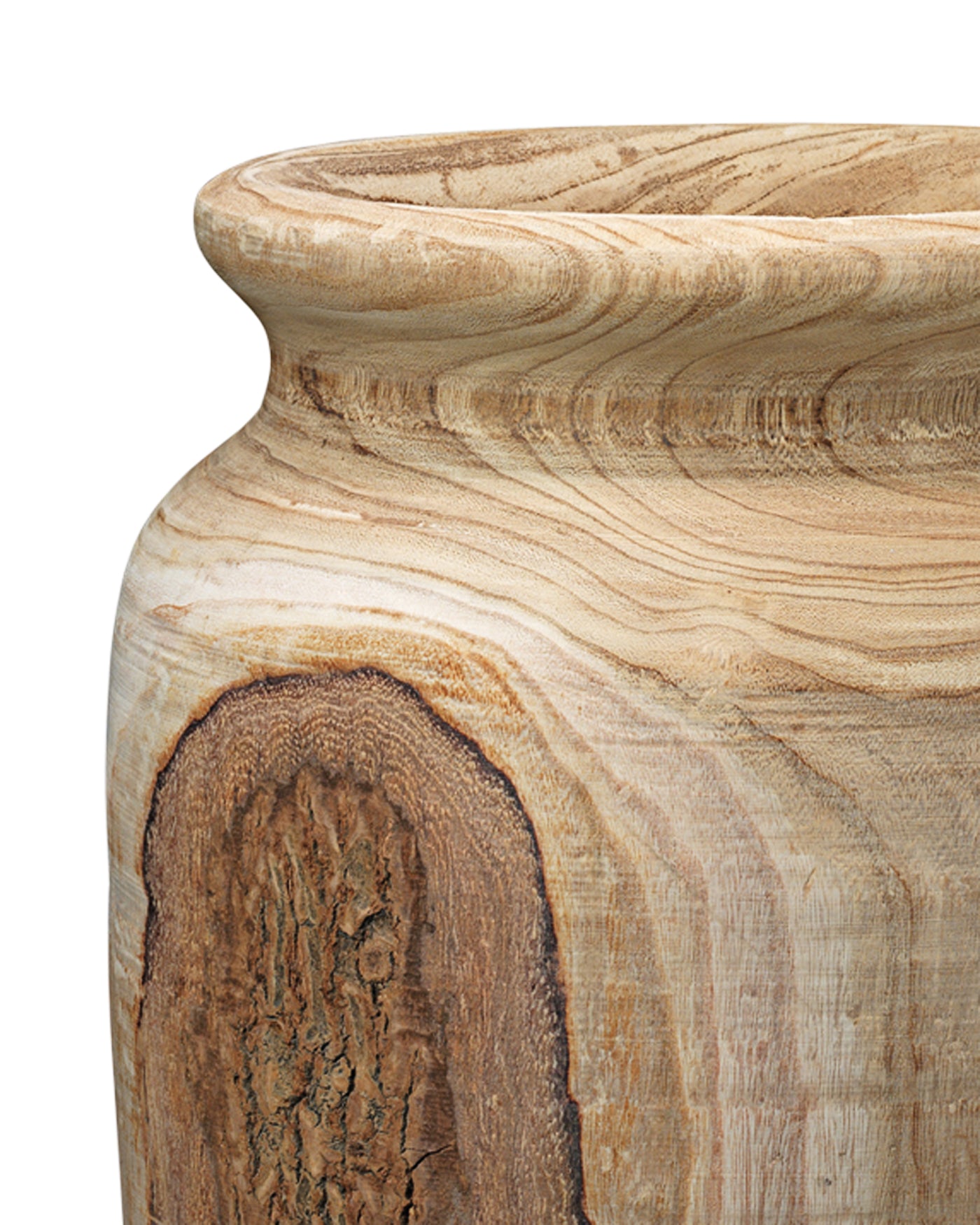 Handcrafted Topanga Wood Vase - Natural Home Decor for Flowers & Centerpieces | Perfect for Boho, Farmhouse & Rustic Wedding Decor