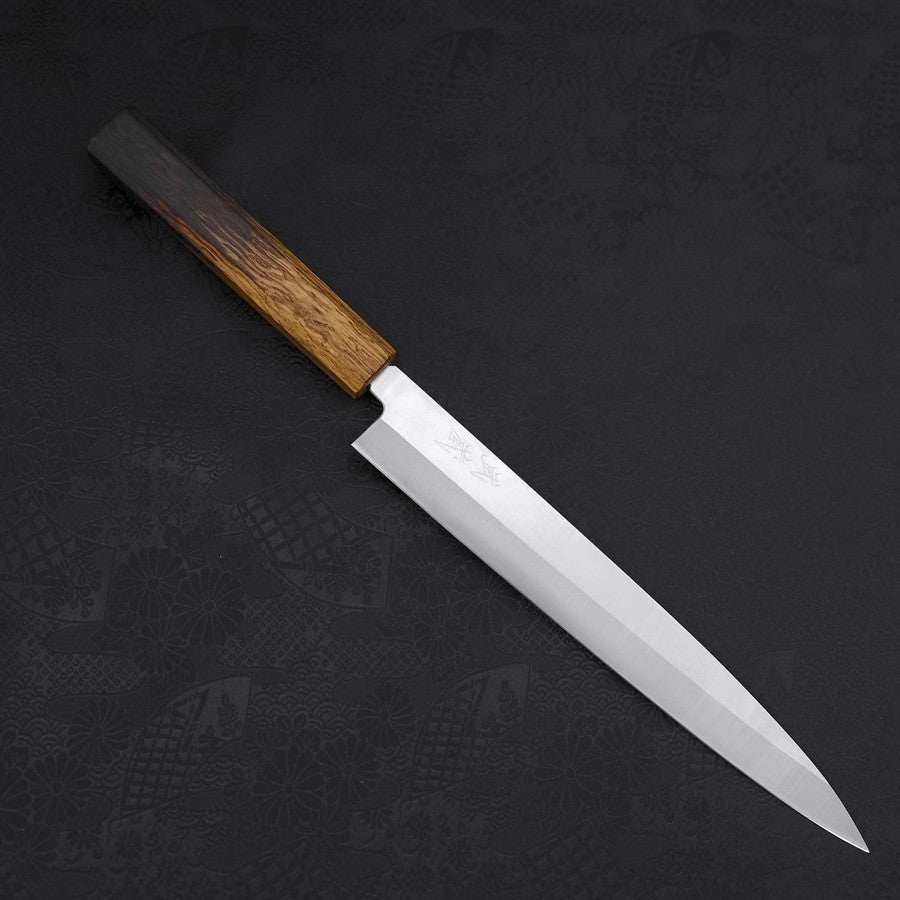 Premium Yanagiba Sushi Knife 240mm - AUS 8 Stainless Steel, Polished Blade with Traditional Yaki Urushi Handle - Perfect for Sushi Chefs & Japanese Cuisine Preparation