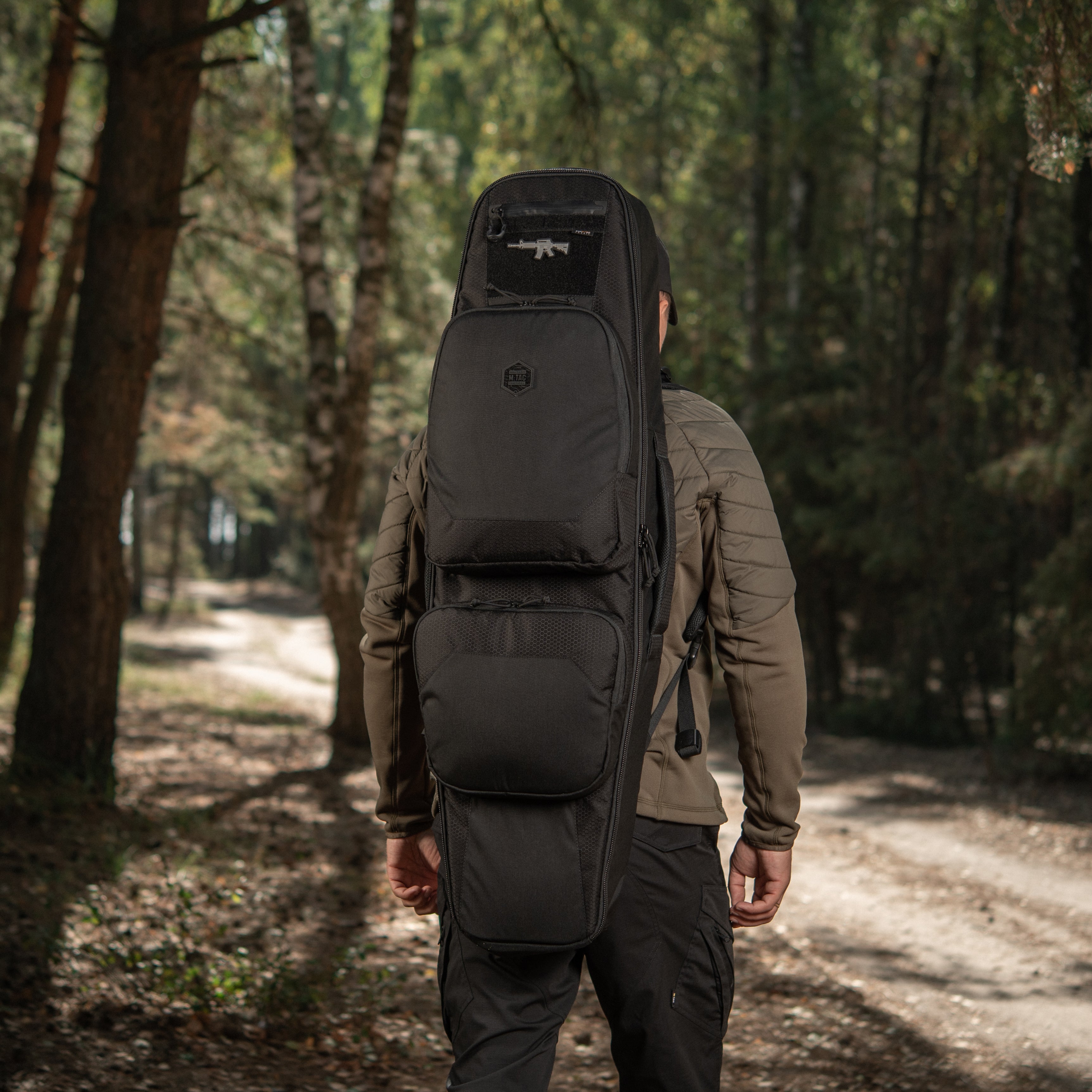 M Tac Gun Backpack Case 41 Elite Hex Black - Tactical Range Backpack for Firearms & Gear - Perfect for Shooting Range, Hunting & Outdoor Adventures