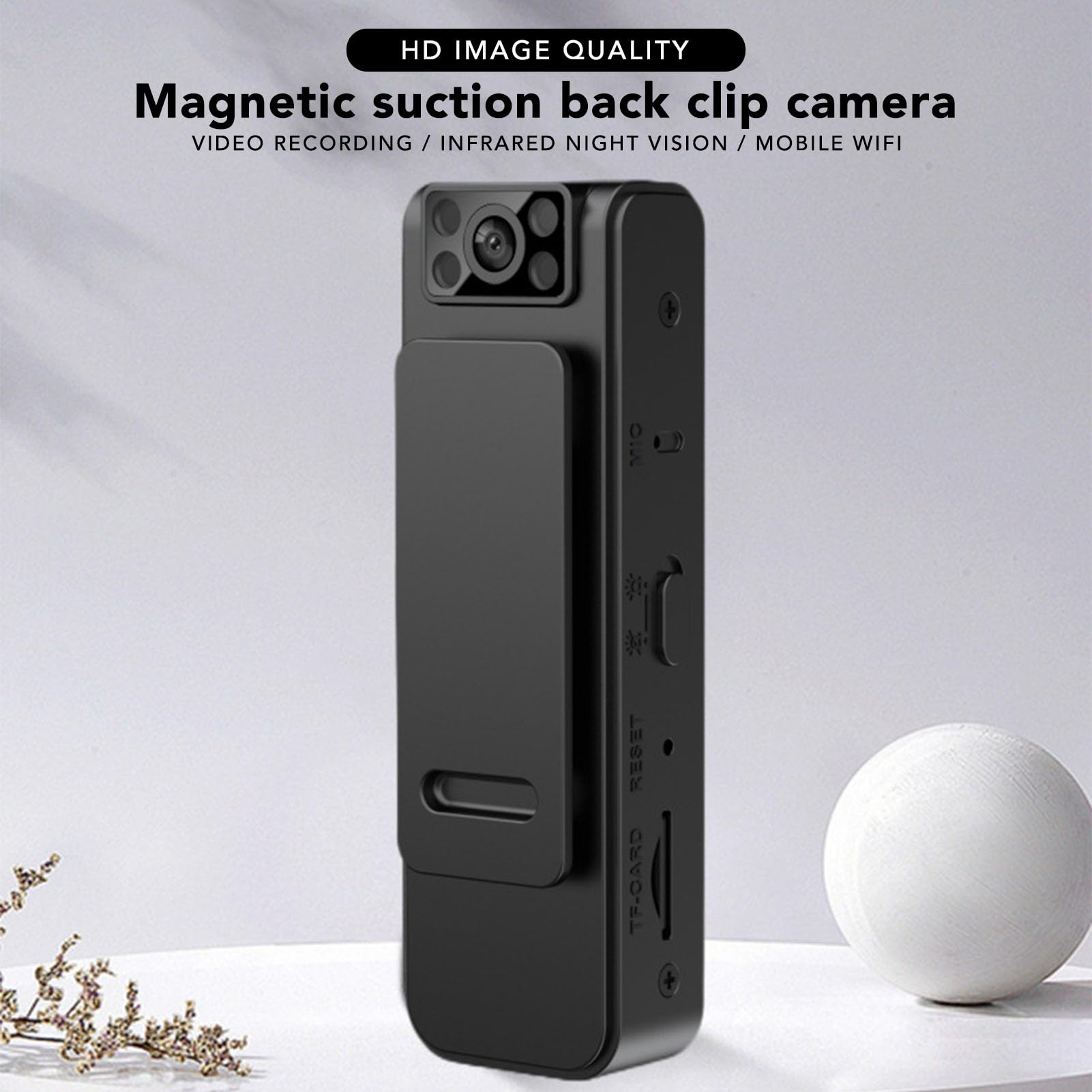 Wireless Outdoor Sports Camera - HD 1080P WiFi Hidden Body Cam with Magnetic Clip for Meetings, Recording & Adventure Activities | Portable Pocket Camera for Cycling, Hiking, Security & Evidence Collection