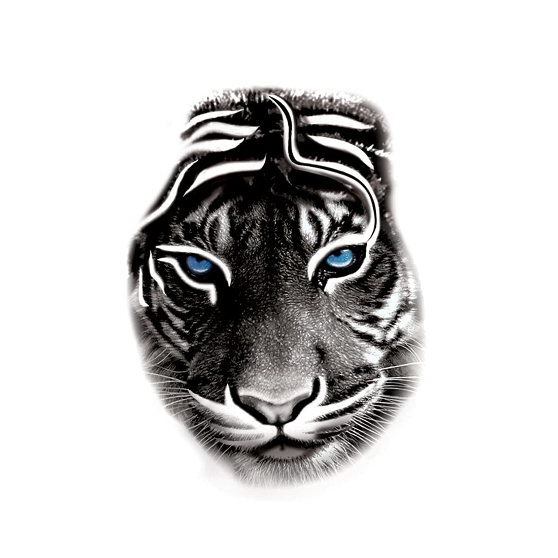 Realistic Tiger Design Waterproof Temporary Tattoos for Men & Women - Long Lasting Fake Body Art for Parties, Halloween & Costume Events