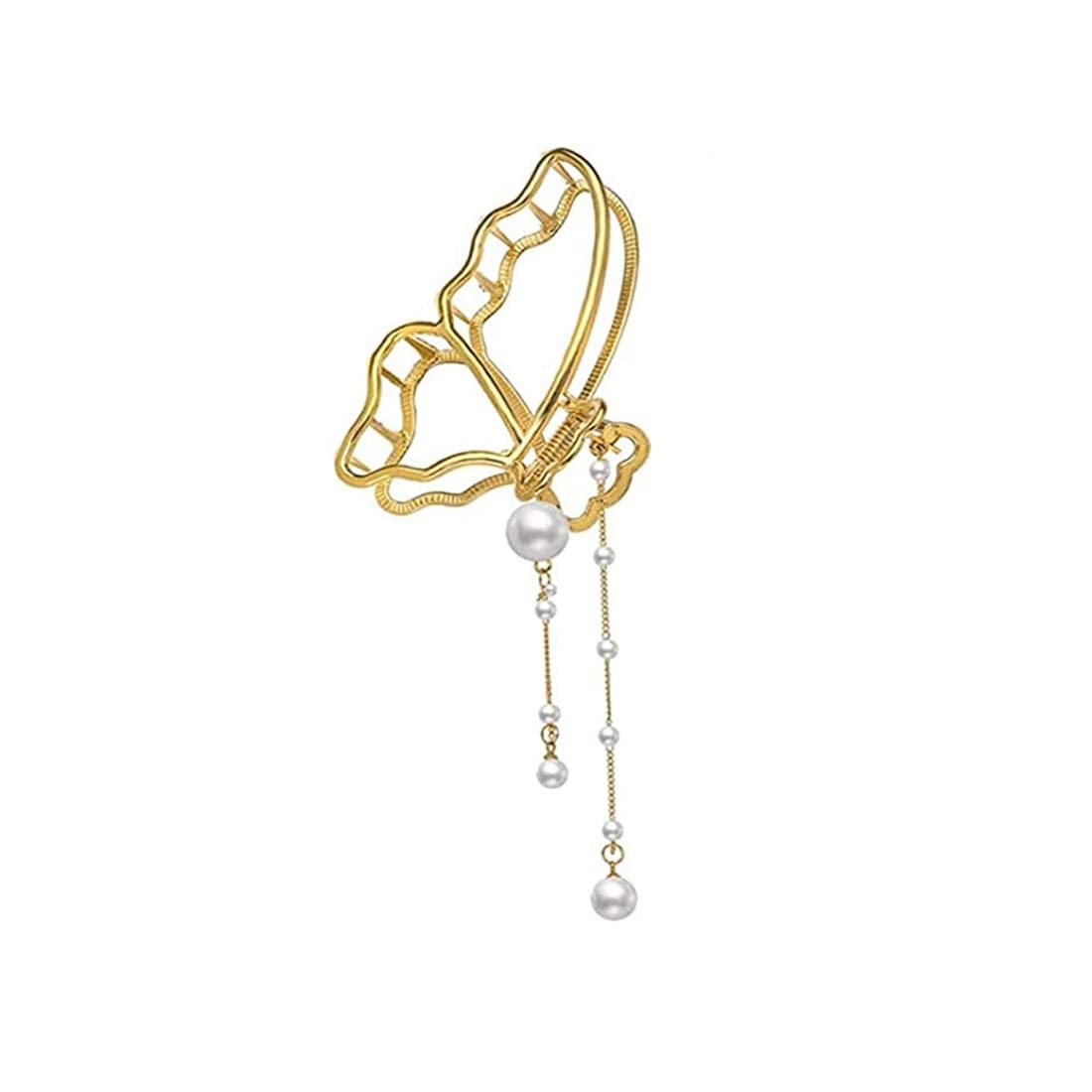 DENICRAAS 1PCS Large Butterfly Metal Hair Claw Clip - Non-Slip Gold Hair Clamp for Thick Hair, Fashion Hair Accessories & Styling Supplies - Perfect for Parties, Weddings & Everyday Use