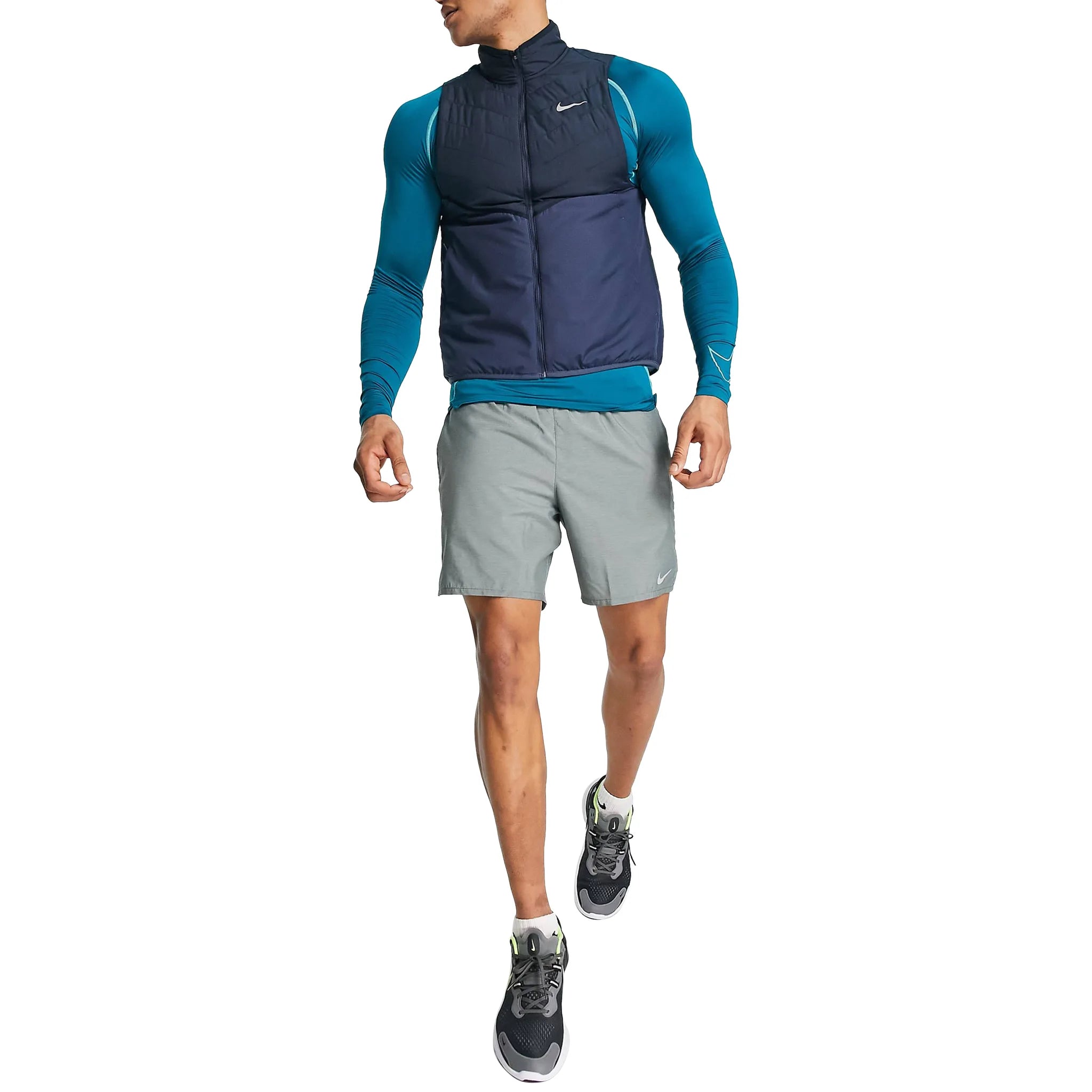 Nike Therma Fit Repel Navy Vest - Waterproof Windproof Lightweight Running Jacket for Men - Perfect for Outdoor Sports, Hiking & Cold Weather Activities