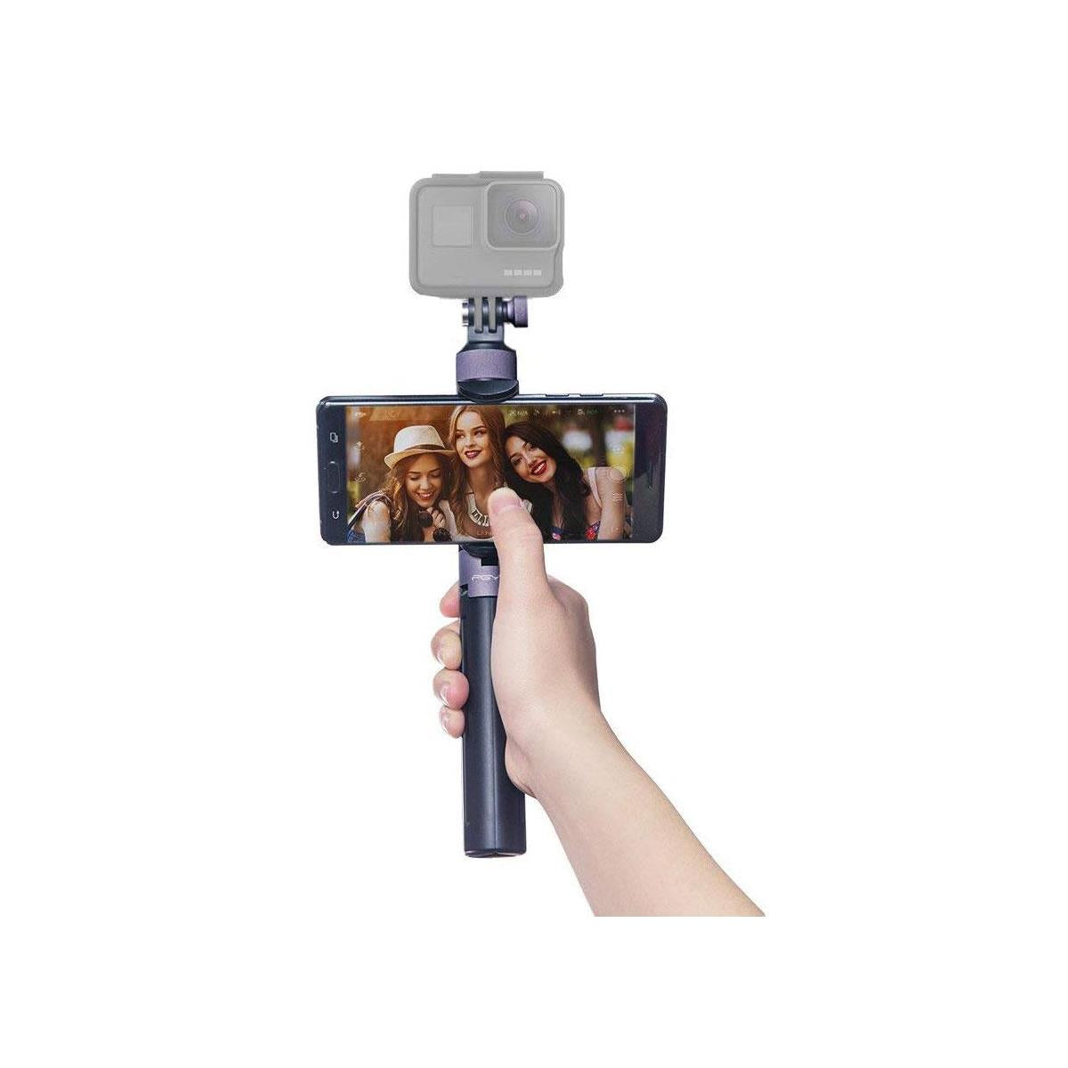 PGYTECH Hand Grip & Tripod Extension Pole - Compact Camera Grip with Adjustable Tripod Stand for DSLR, Mirrorless, Smartphone - Perfect for Vlogging, Travel Photography & Outdoor Adventures