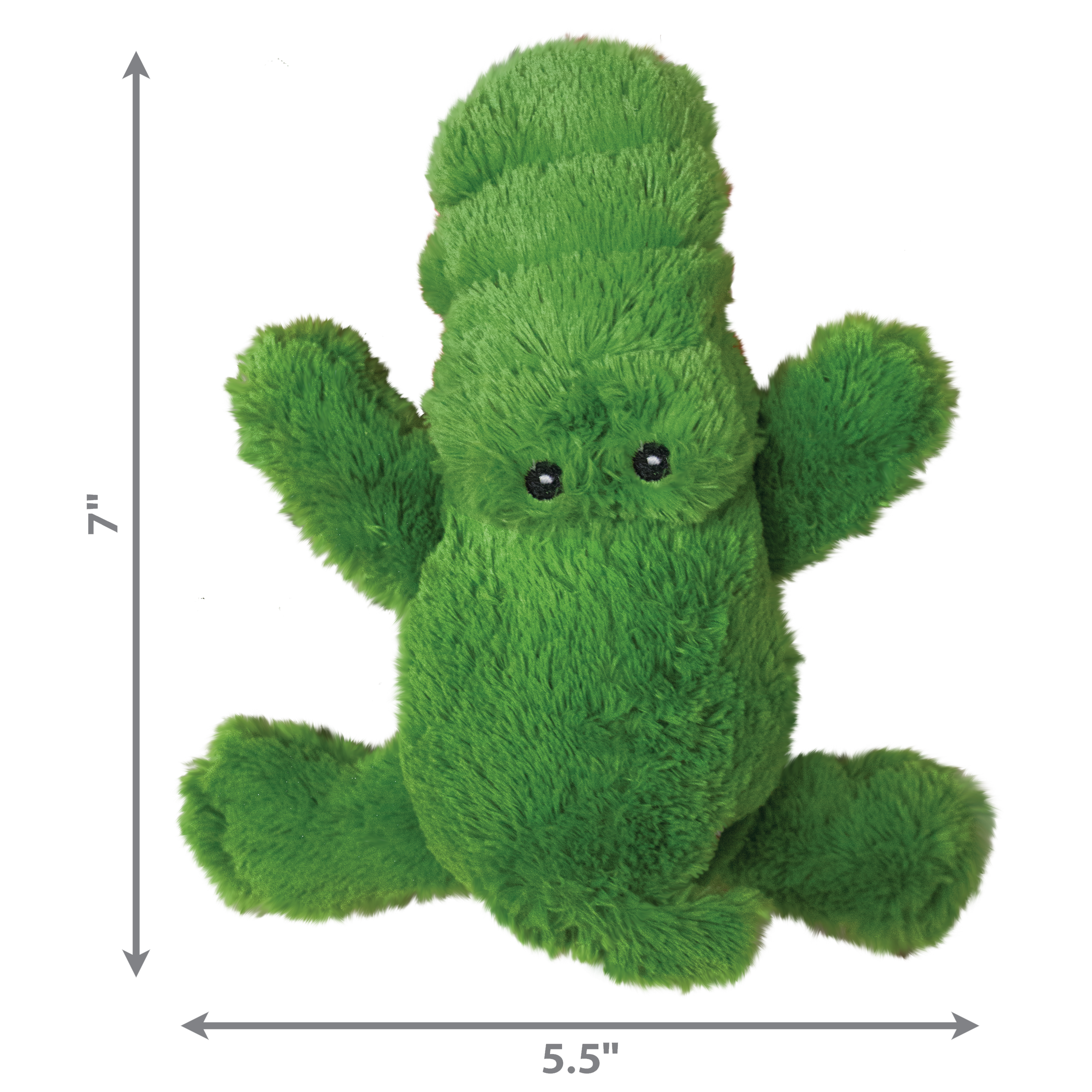 KONG Cozie Ali Alligator Plush Dog Toy with Squeaker - Soft Chew Toy for Small & Medium Dogs - Perfect for Playtime, Training & Comfort