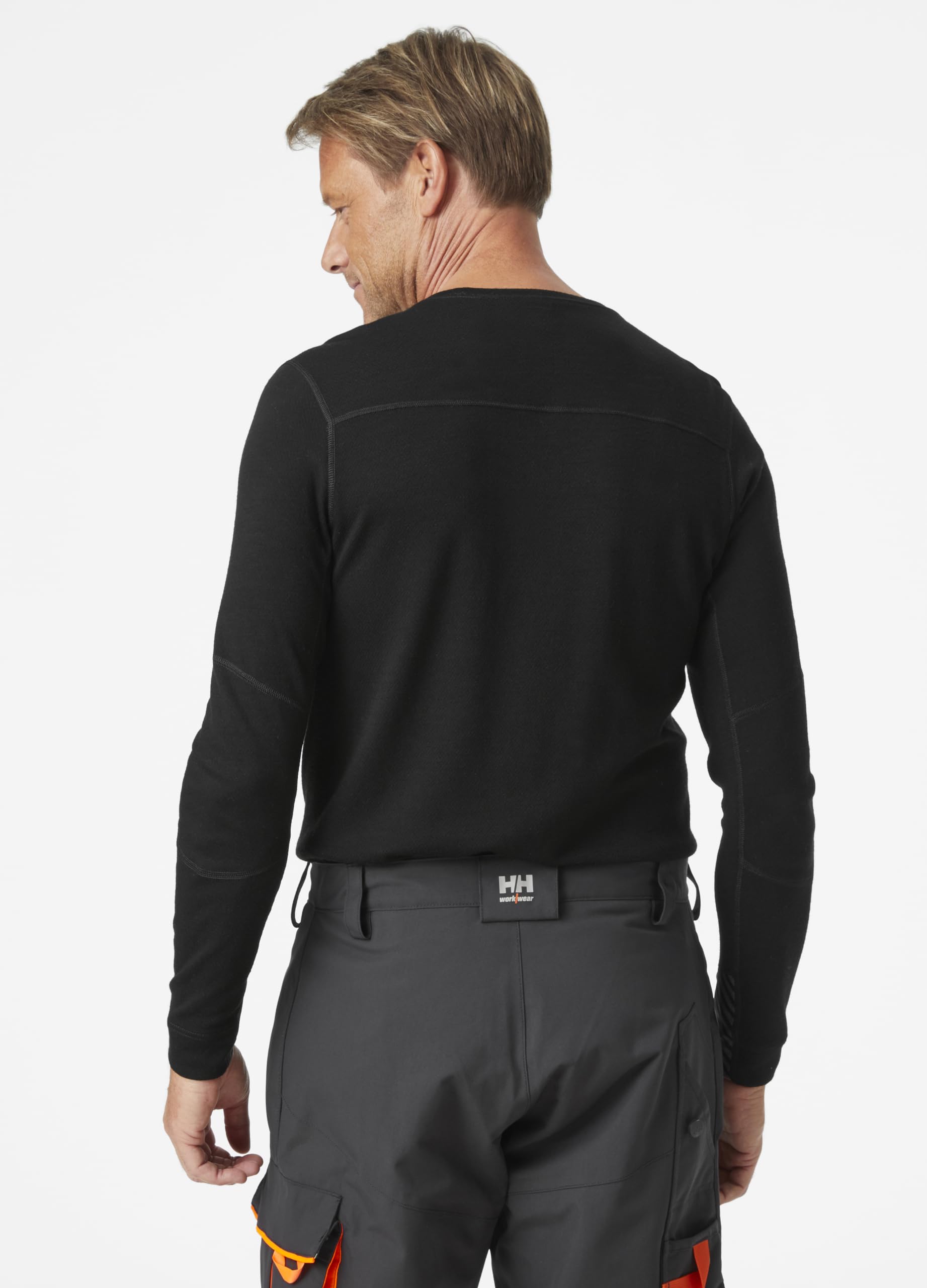 Helly Hansen Men's LIFA Merino Wool Crewneck Workwear Base Layer - Warm Thermal Shirt for Outdoor Jobs, Hiking & Winter Activities