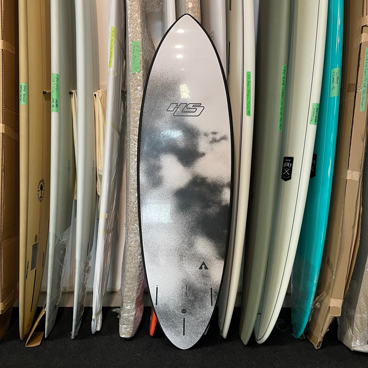 Haydenshapes Hypto Krypto 6'4 Soft Top Surfboard - Moonscape Design with 3 Fin Futures Setup | Perfect for Small to Medium Waves, Surfing Enthusiasts & Beach Lovers