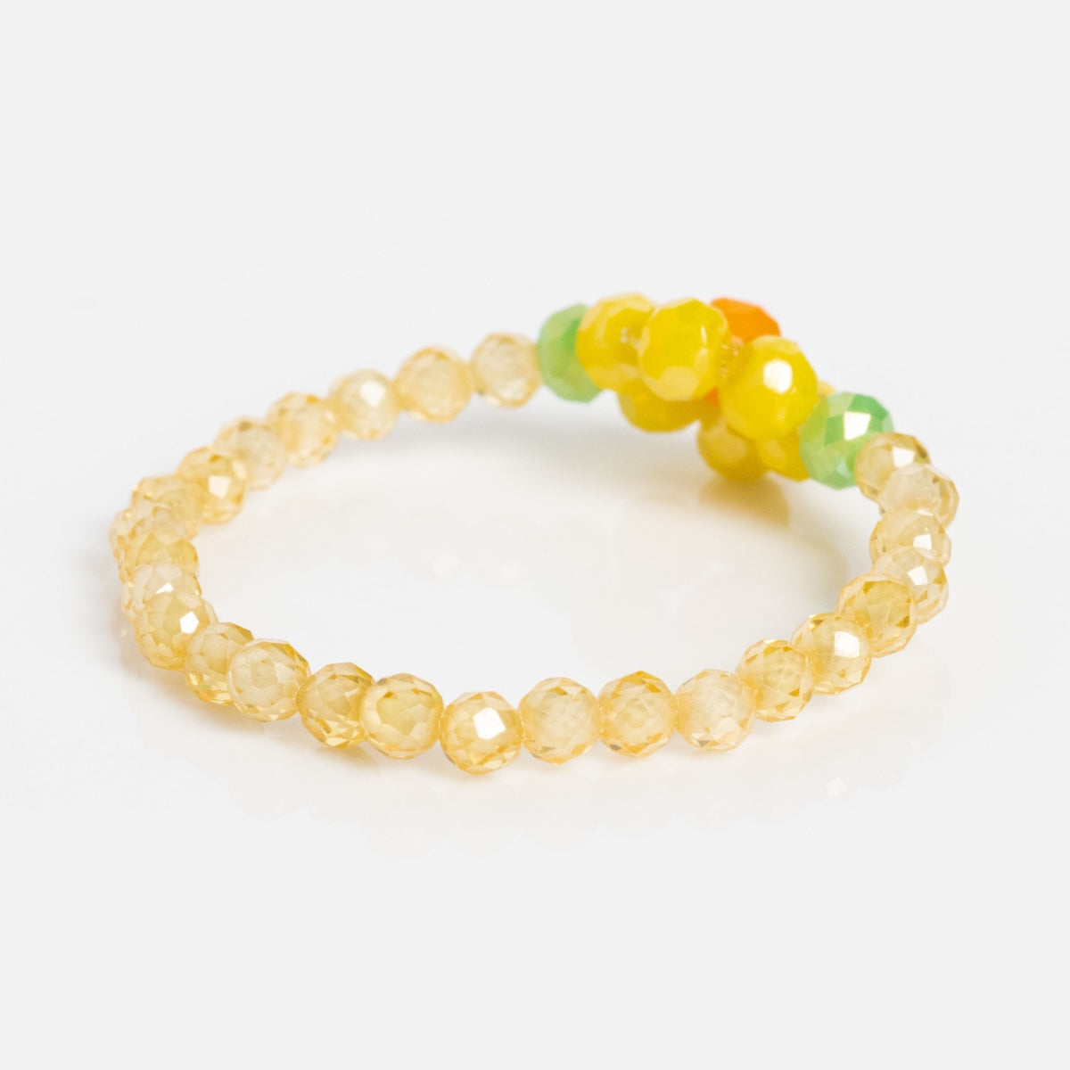 Beaded Yellow Flower Ring - Handmade Boho Floral Jewelry for Women, Perfect for Weddings, Parties & Everyday Wear