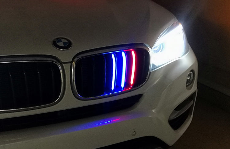 LED Illuminated M Color Grille Inserts for BMW X5 (2014-2018) & X6 (2015-2016) - Upgrade Your Kidney Grille with Stylish Lighting for Night Driving & Car Shows