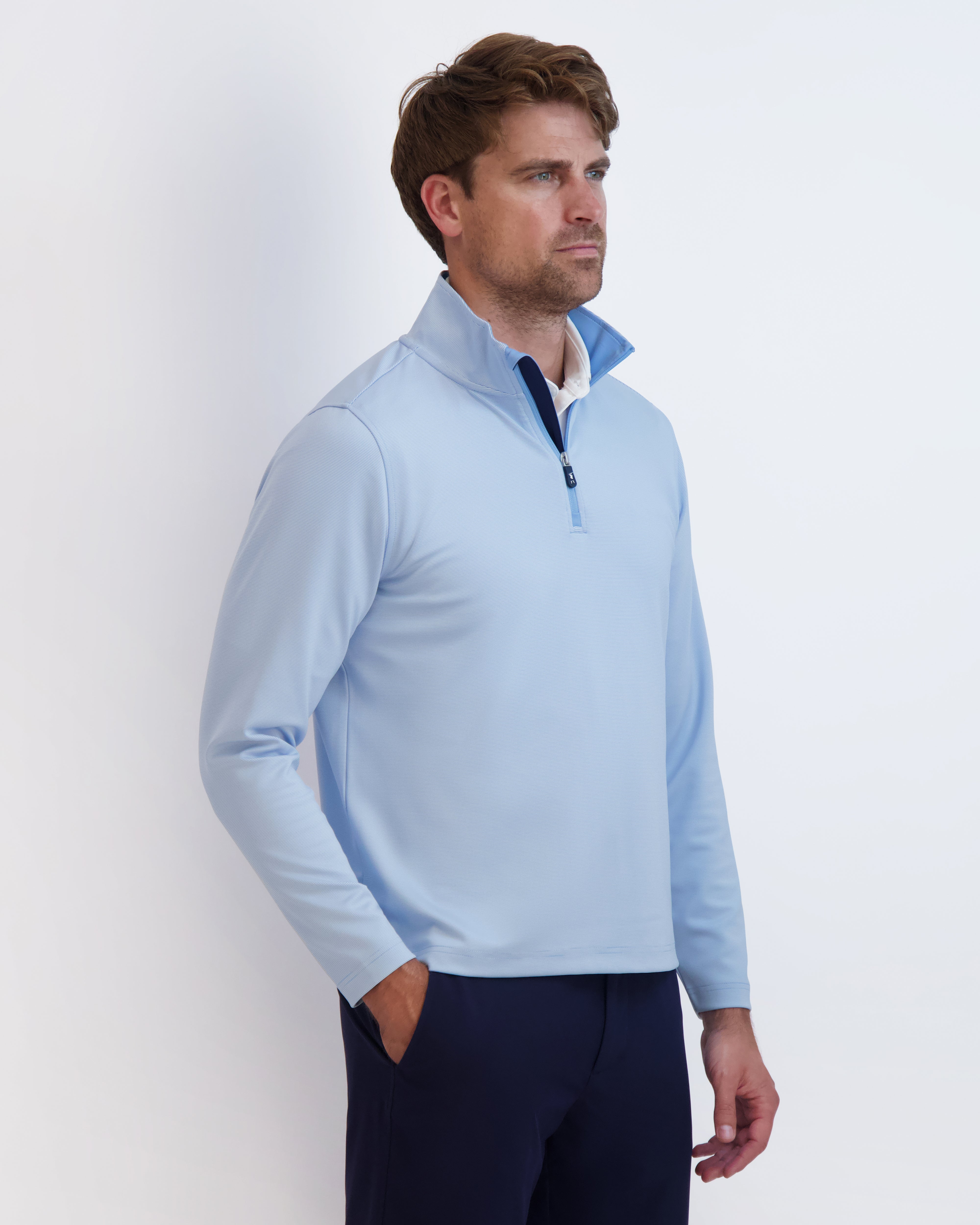 COUGHLIN Men's Quarter Zip Pullover Sweater - Lightweight & Comfortable for Casual Wear, Office, and Outdoor Activities